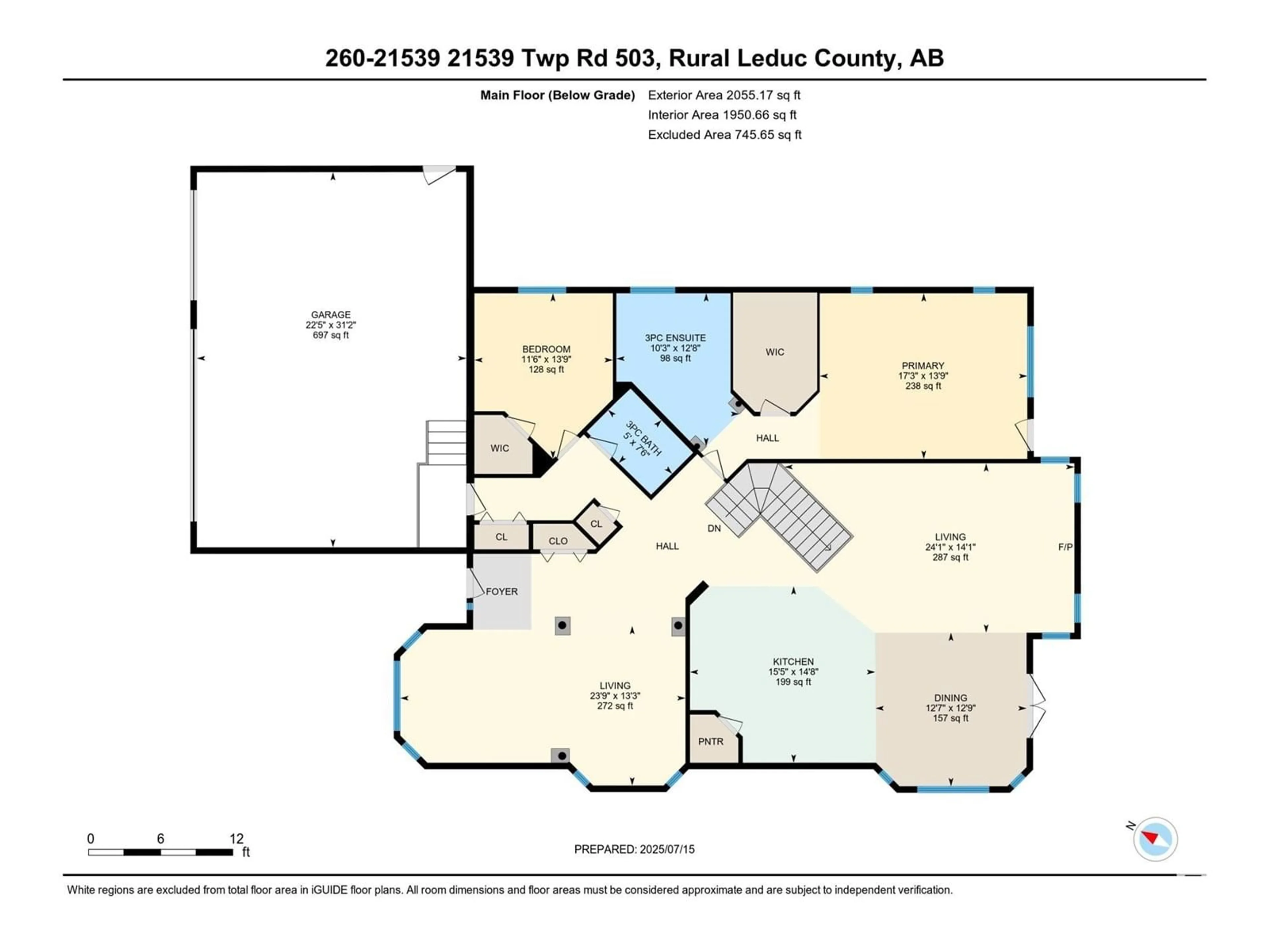 Floor plan for 260 21539 TWP ROAD 503, Rural Leduc County Alberta T0B3M2
