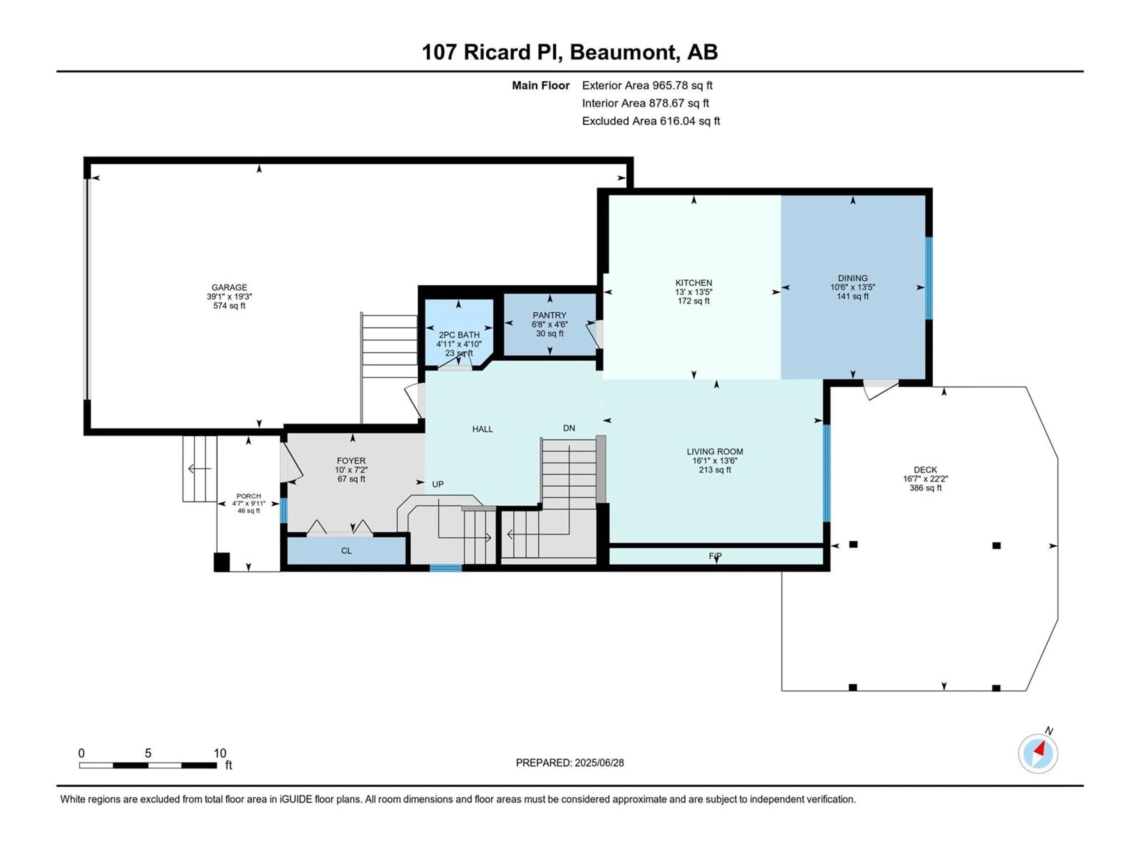 Floor plan for 107 RICARD PL, Beaumont Alberta T4X0B9