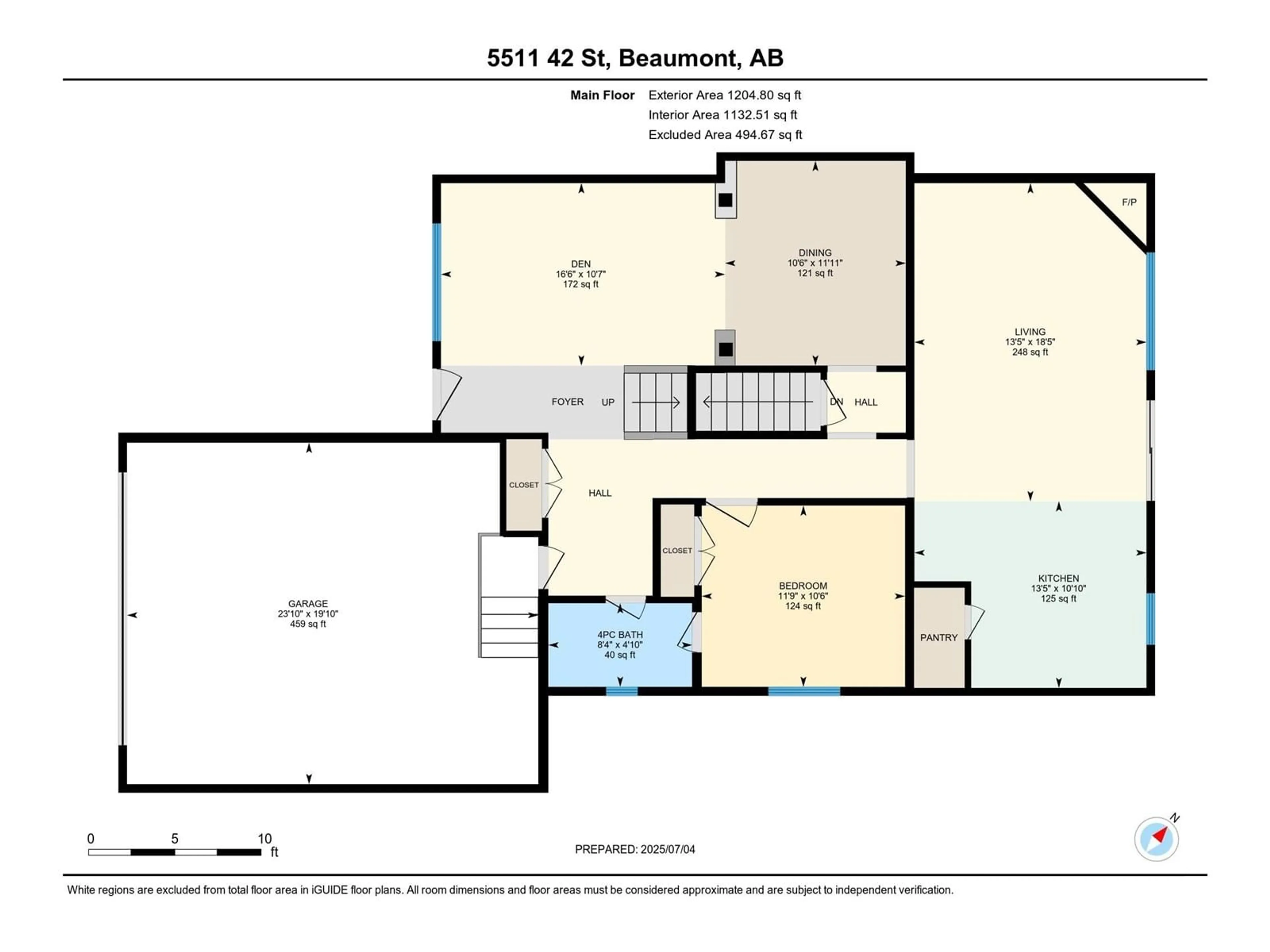 Floor plan for 5511 42 ST, Beaumont Alberta T4X0E4