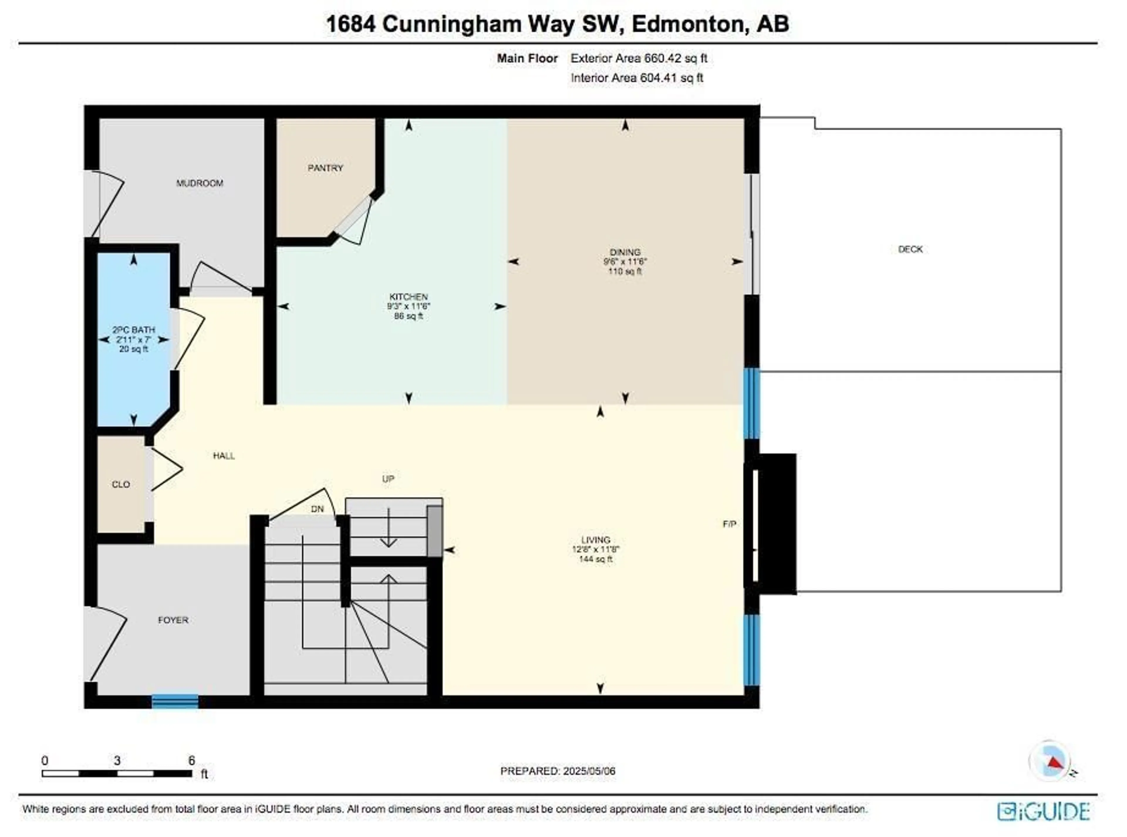 Floor plan for 1684 CUNNINGHAM WY, Edmonton Alberta T6W0W5