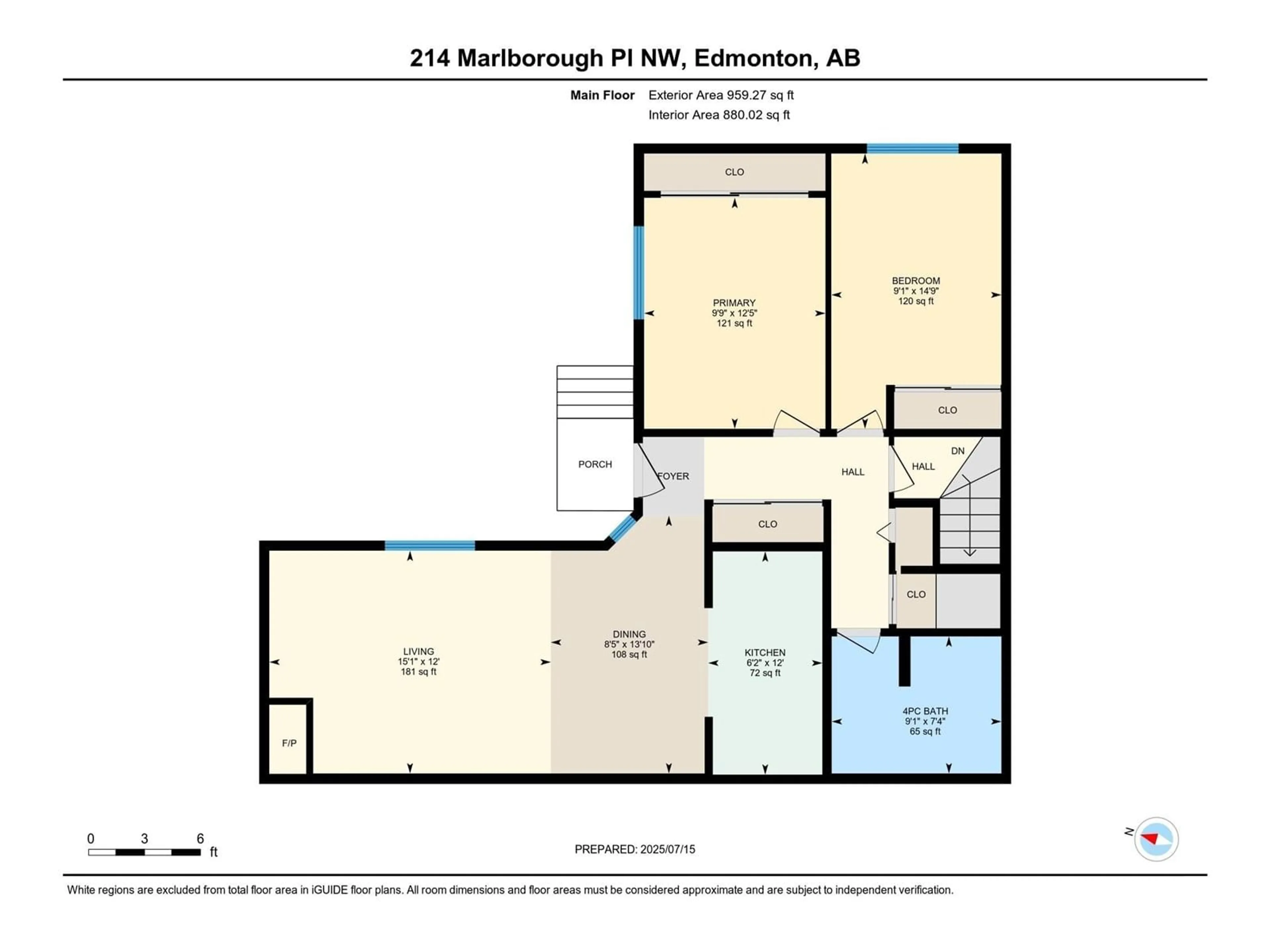 Floor plan for #214 - 214 MARLBOROUGH PL, Edmonton Alberta T5T1Y6