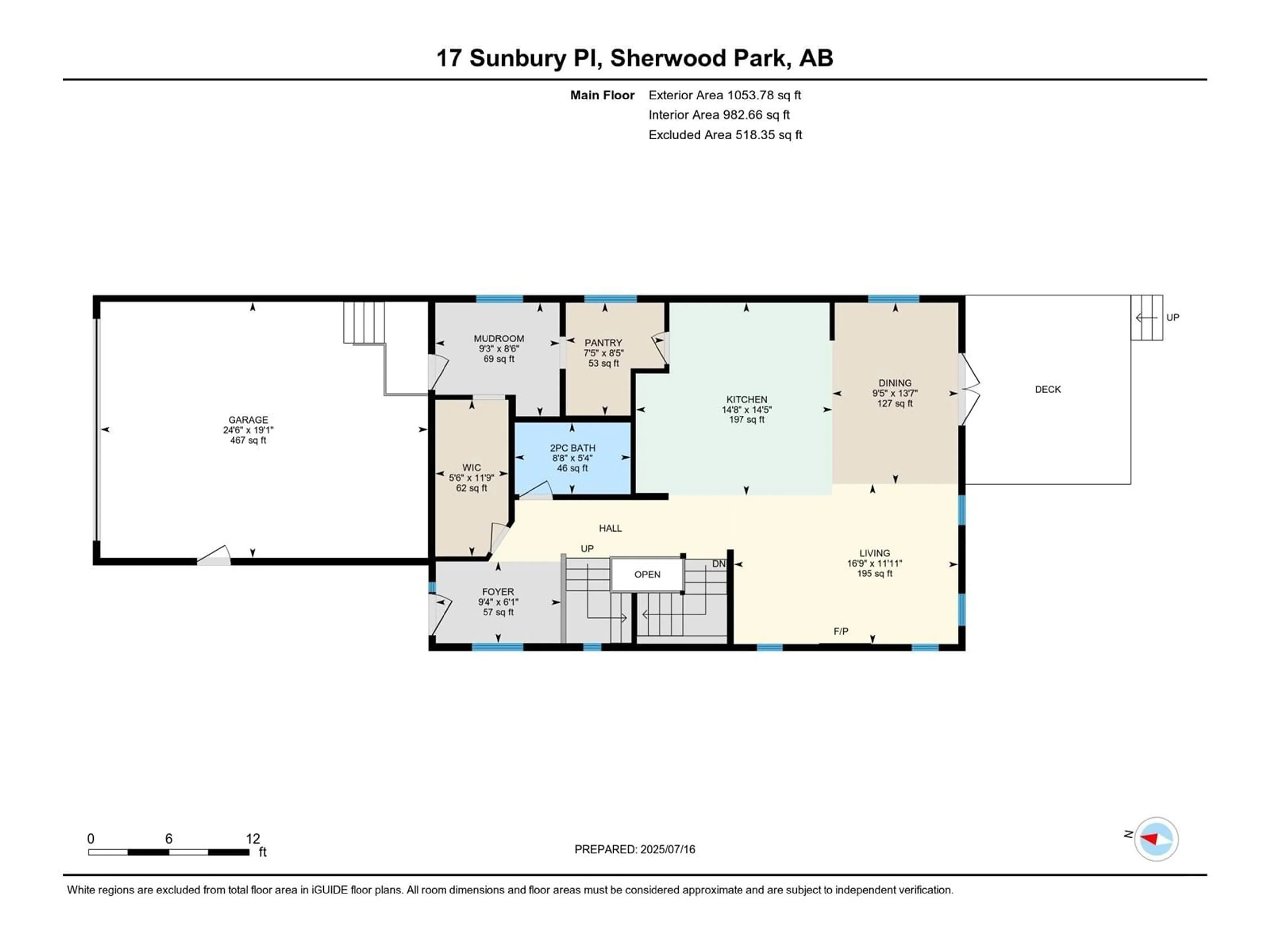 Floor plan for 17 SUNBURY PL, Sherwood Park Alberta T8H0K3