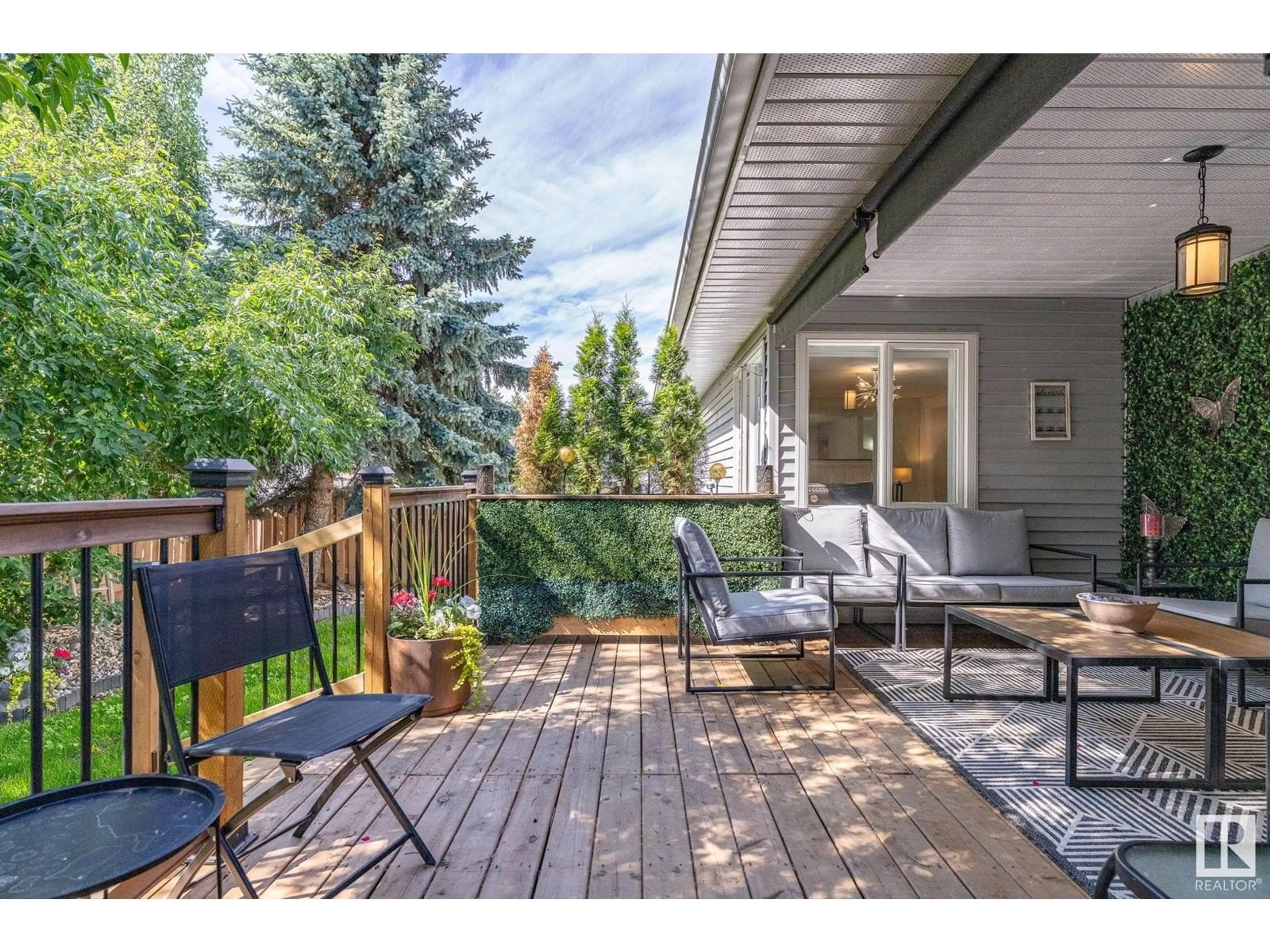 Patio, mountain view for 248 WAYGOOD RD, Edmonton Alberta T5T5M3