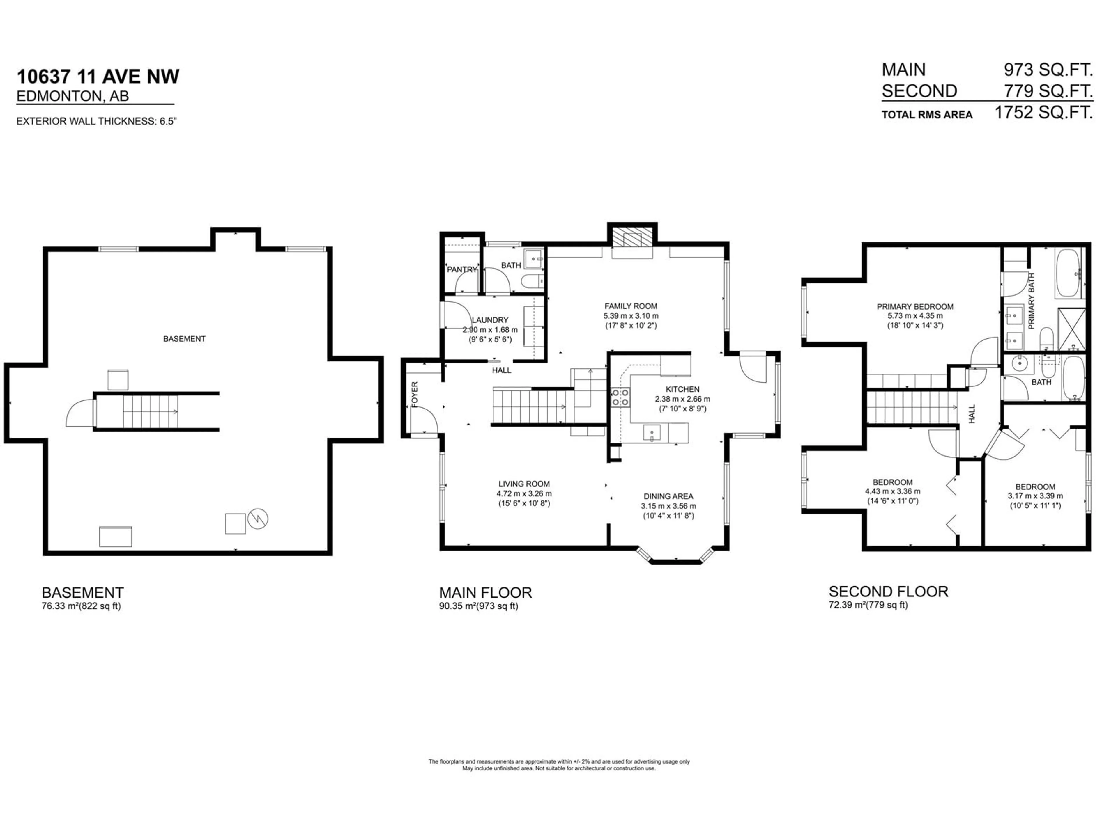 Floor plan for 10637 11 AV, Edmonton Alberta T6J6J5