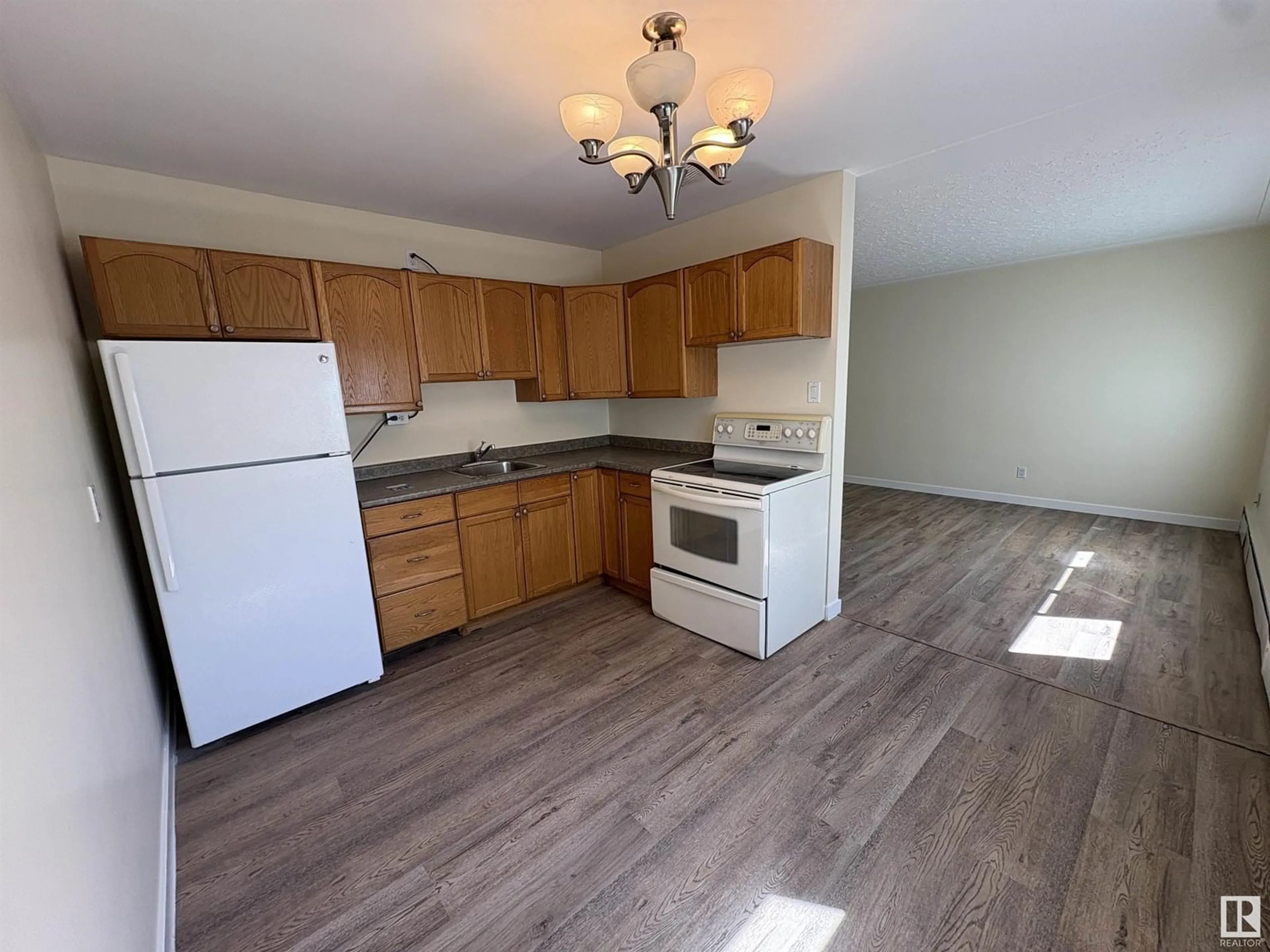 Standard kitchen, wood/laminate floor for #6 - 10625 107 AV, Edmonton Alberta T5H0W5