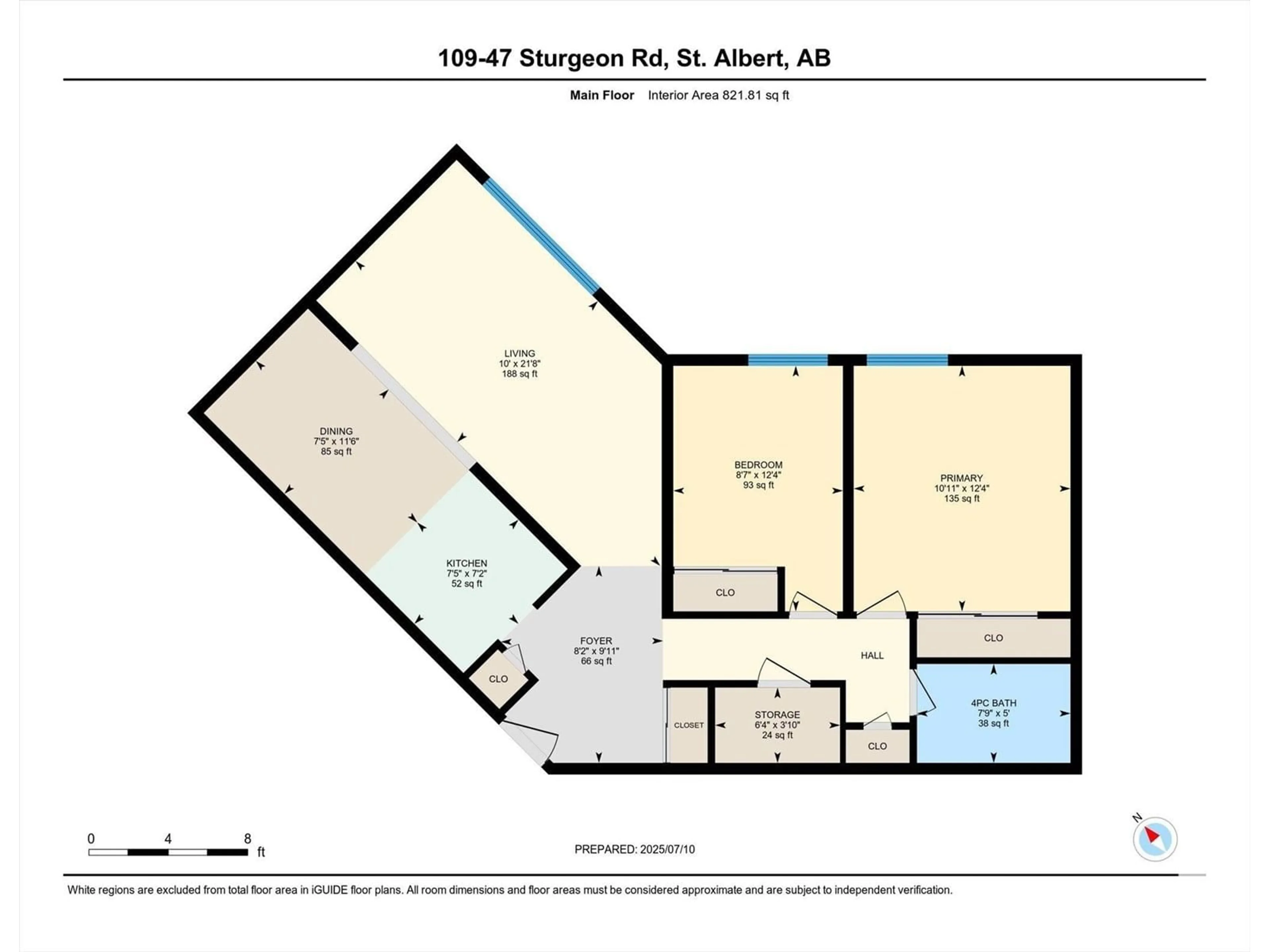 Floor plan for #109 - 109 STURGEON RD, St. Albert Alberta T8N0E8