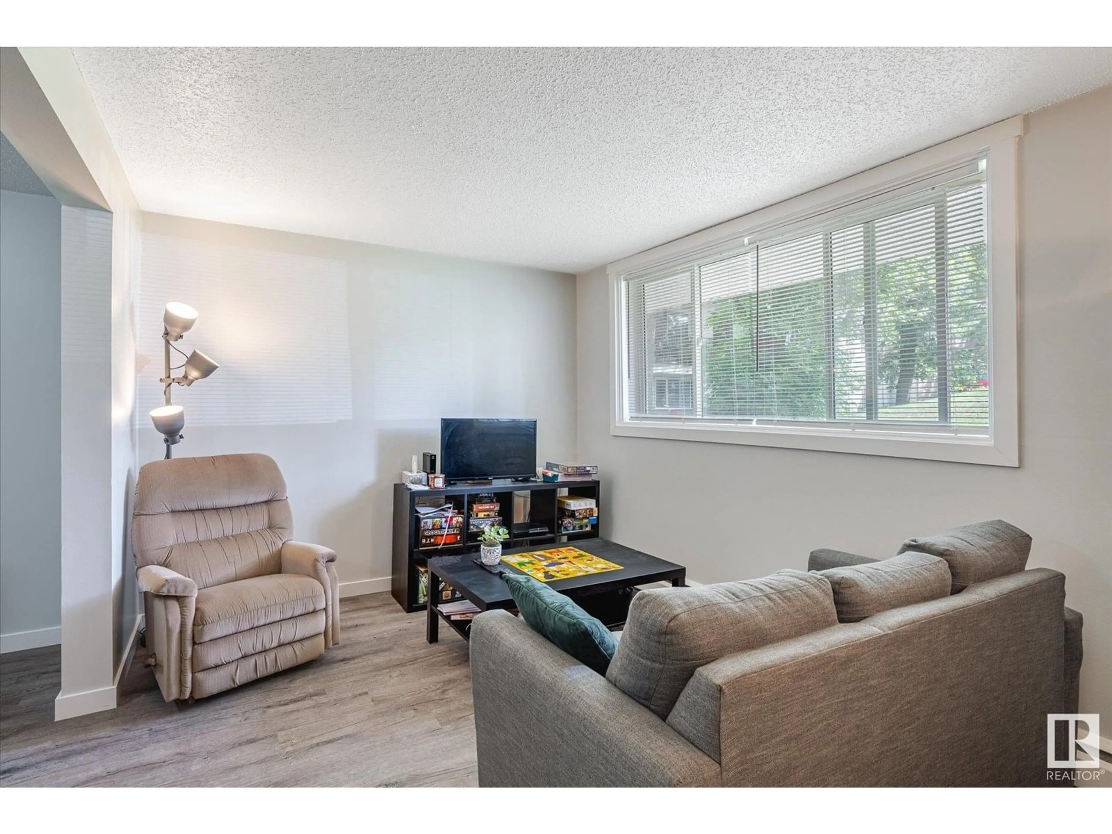 Living room with furniture, wood/laminate floor for #109 - 109 STURGEON RD, St. Albert Alberta T8N0E8