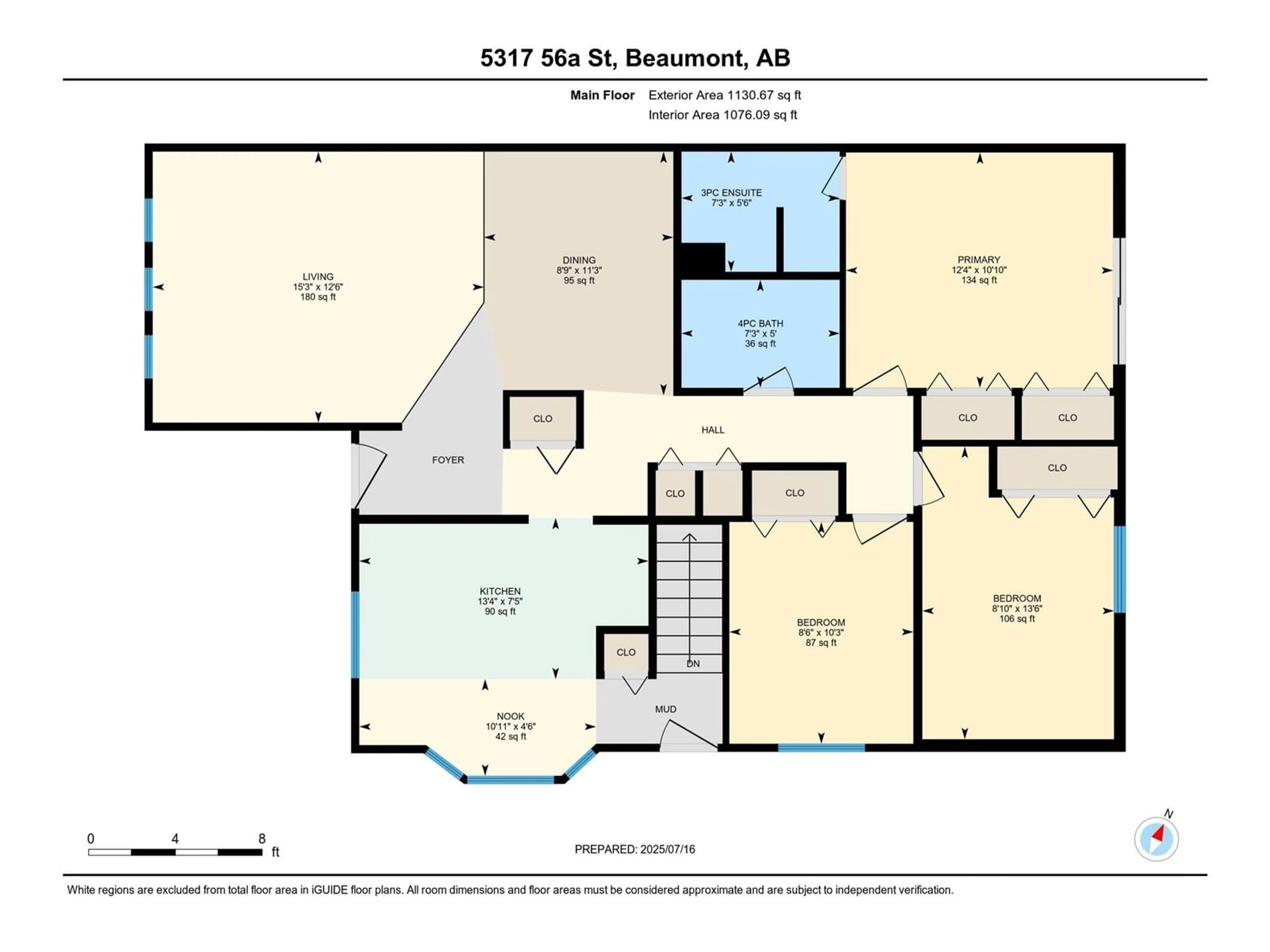 Floor plan for 5317 56A ST, Beaumont Alberta T4X1B4