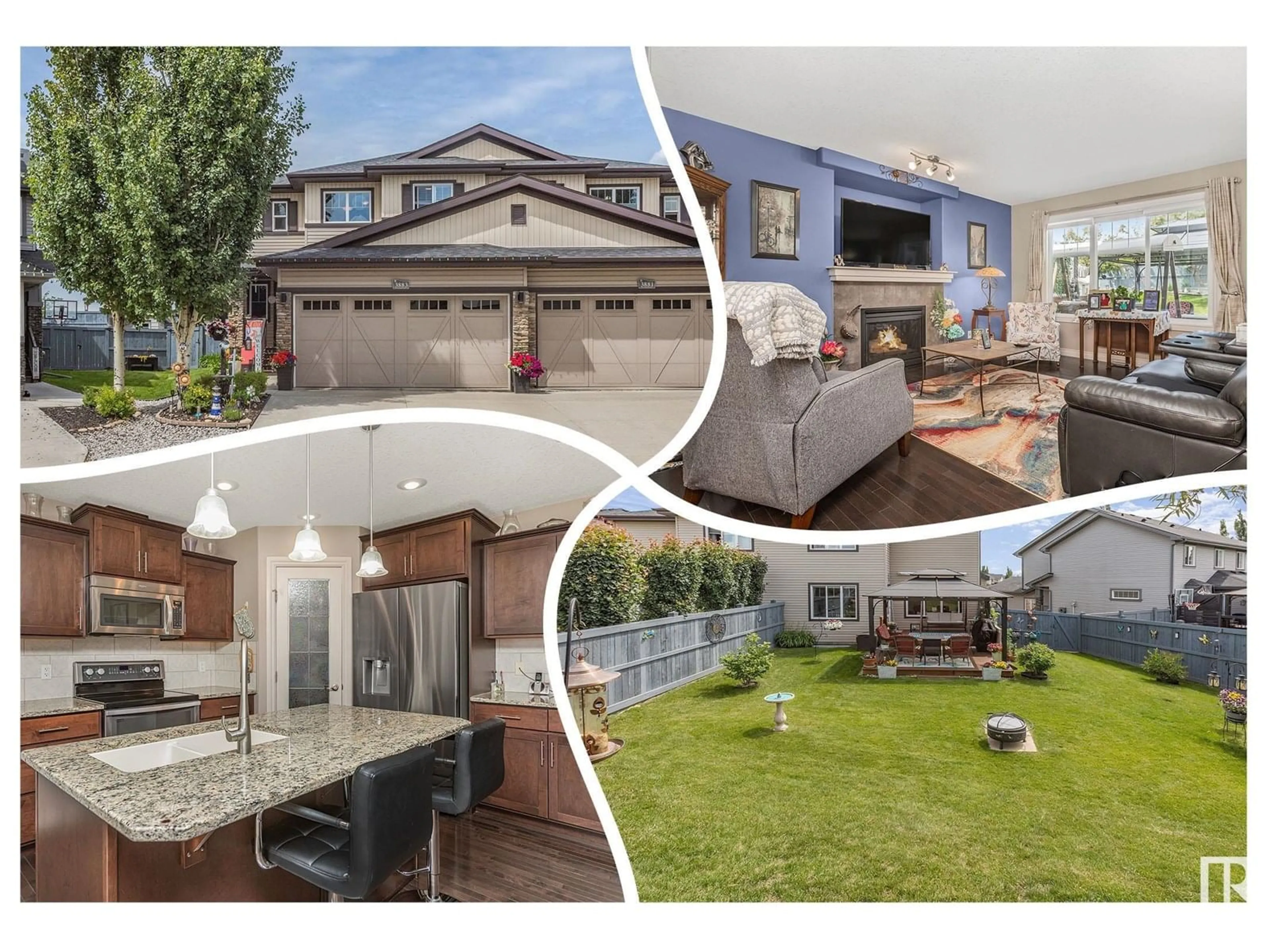 Home with vinyl exterior material, street for 3883 GALLINGER LO, Edmonton Alberta T5T4G6