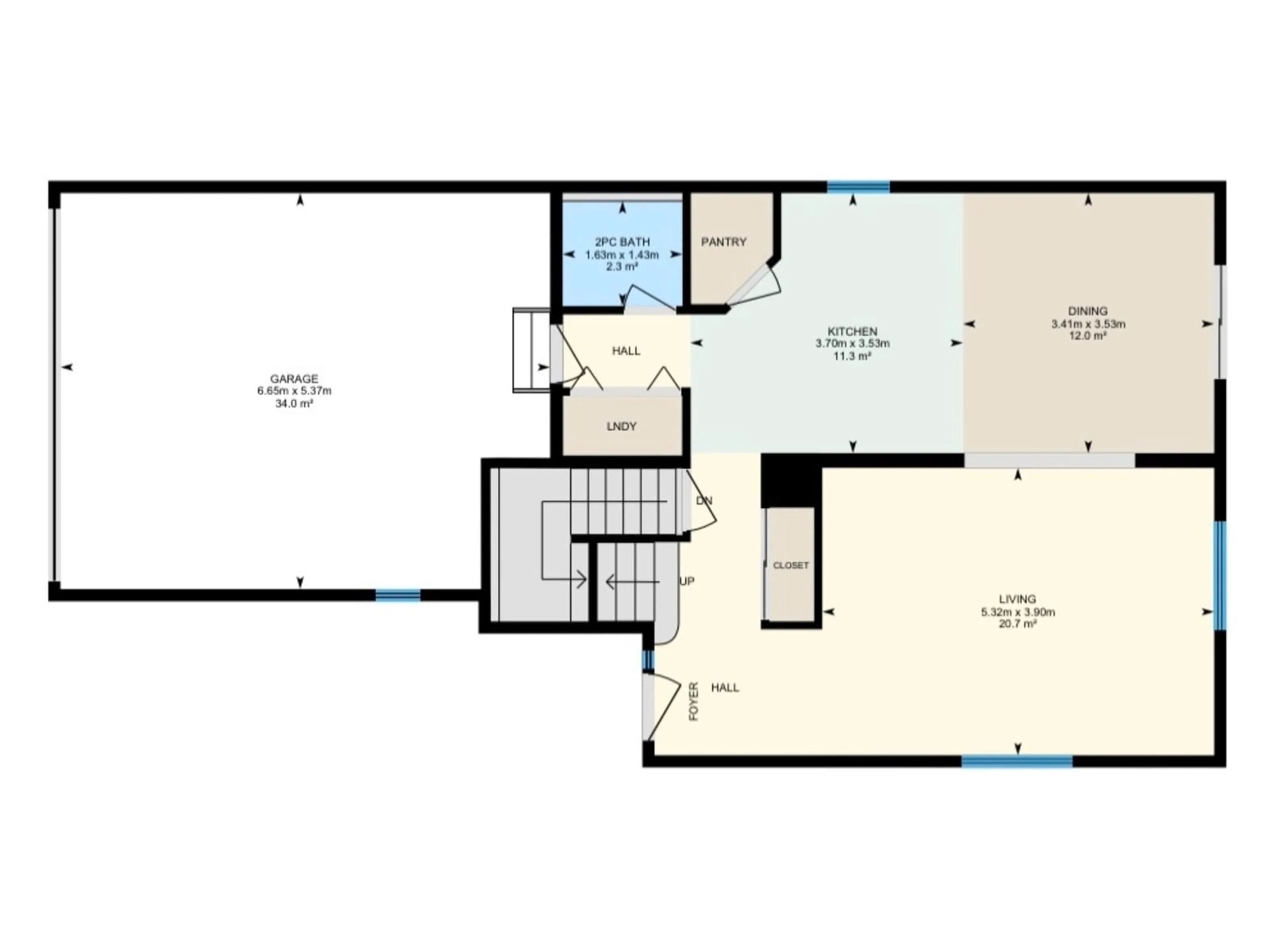 Floor plan for NW - 3528 22 ST, Edmonton Alberta T6L3E4