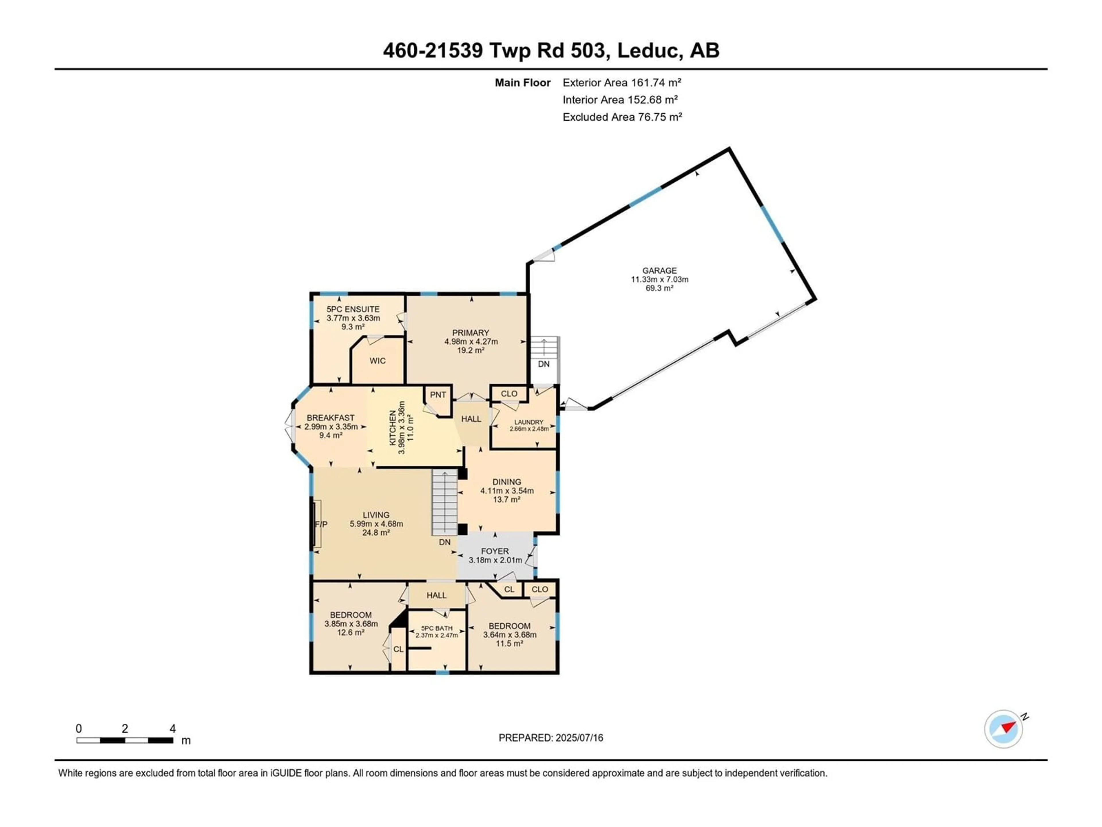 Floor plan for 460 21539 TWP ROAD 503, Rural Leduc County Alberta T0B3M0