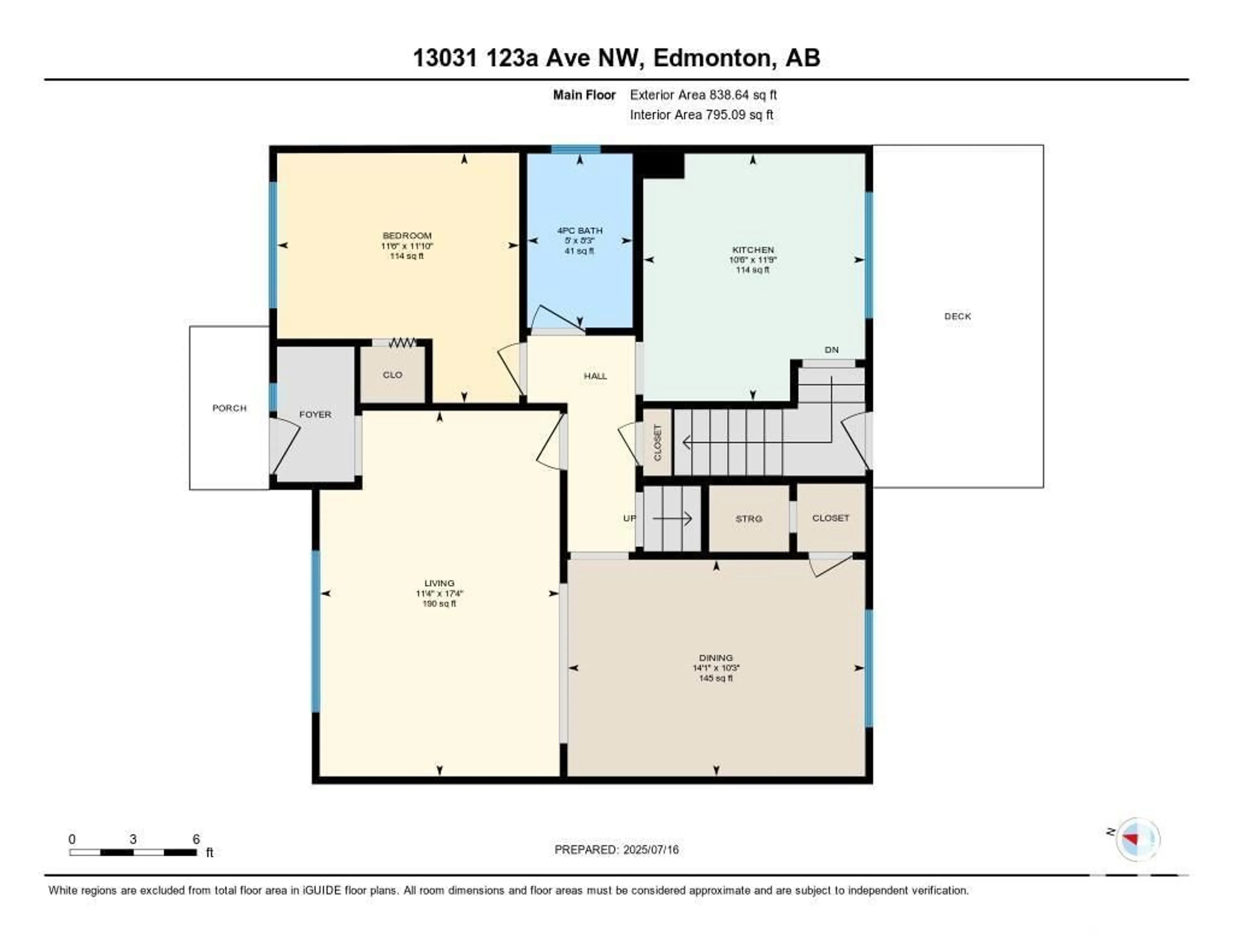 Floor plan for NW - 13031 123A AV, Edmonton Alberta T5L2Y8