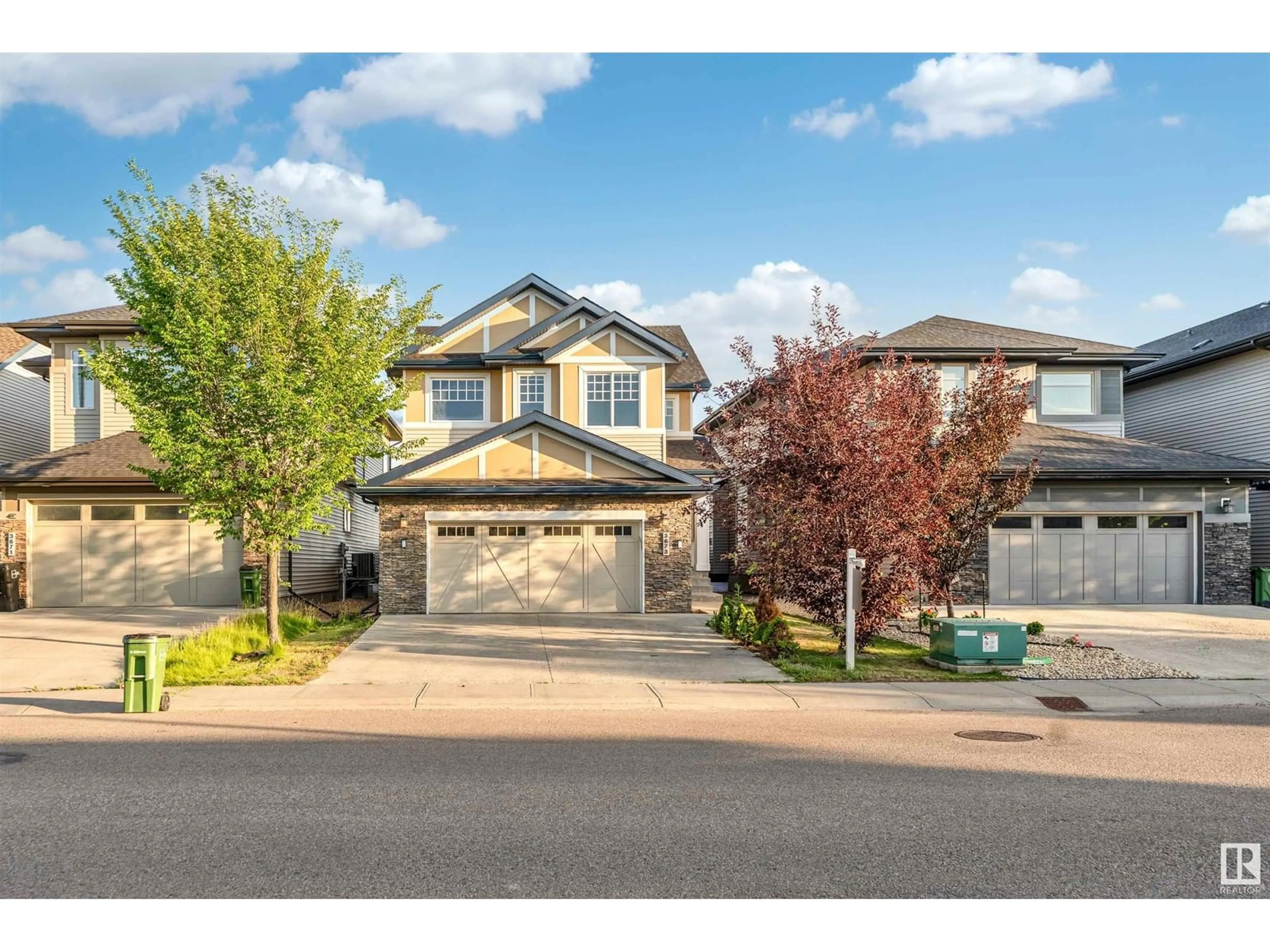 Home with vinyl exterior material, street for 3673 ALLAN DR, Edmonton Alberta T6W2K3