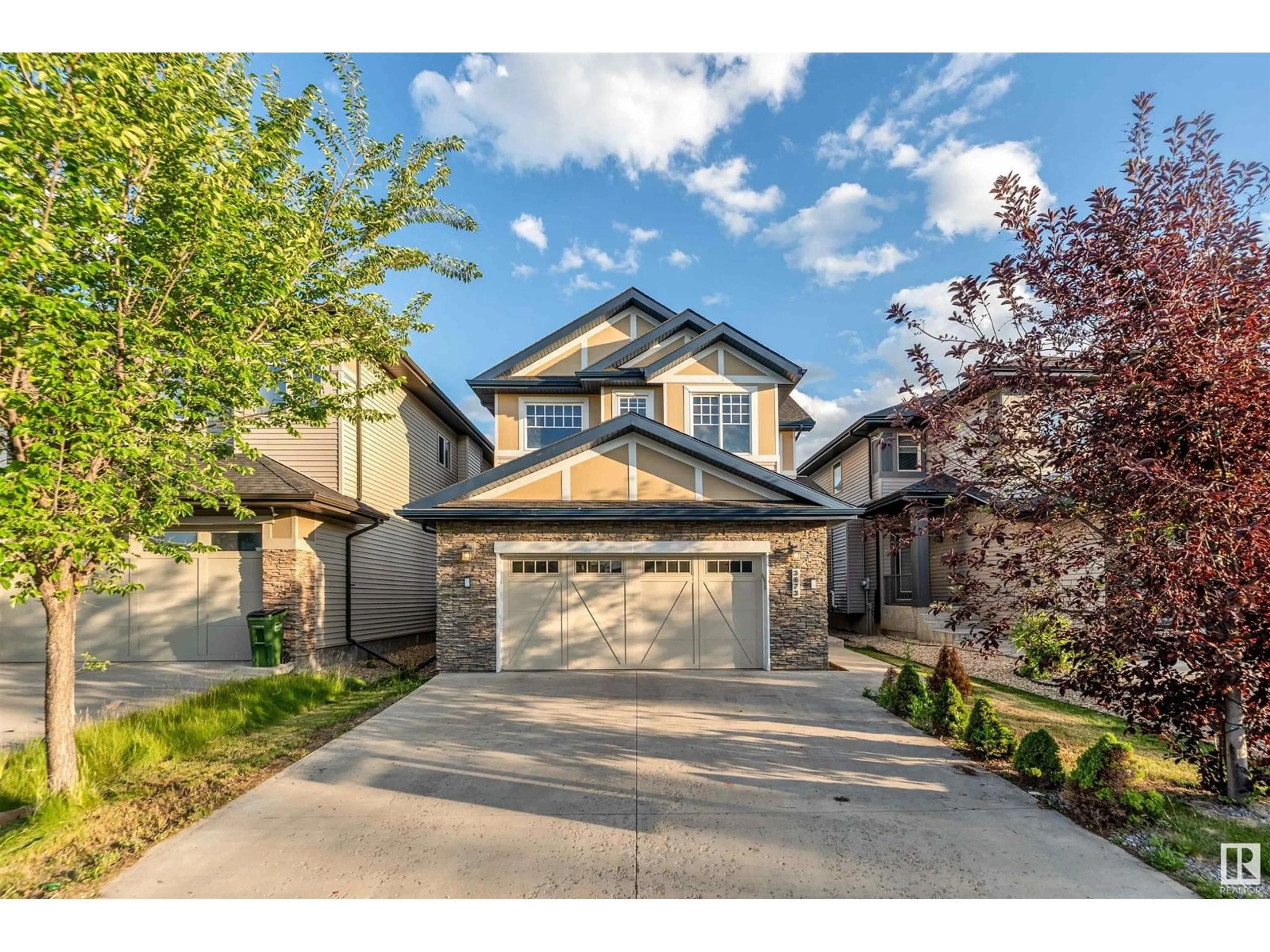 Home with vinyl exterior material, street for 3673 ALLAN DR, Edmonton Alberta T6W2K3