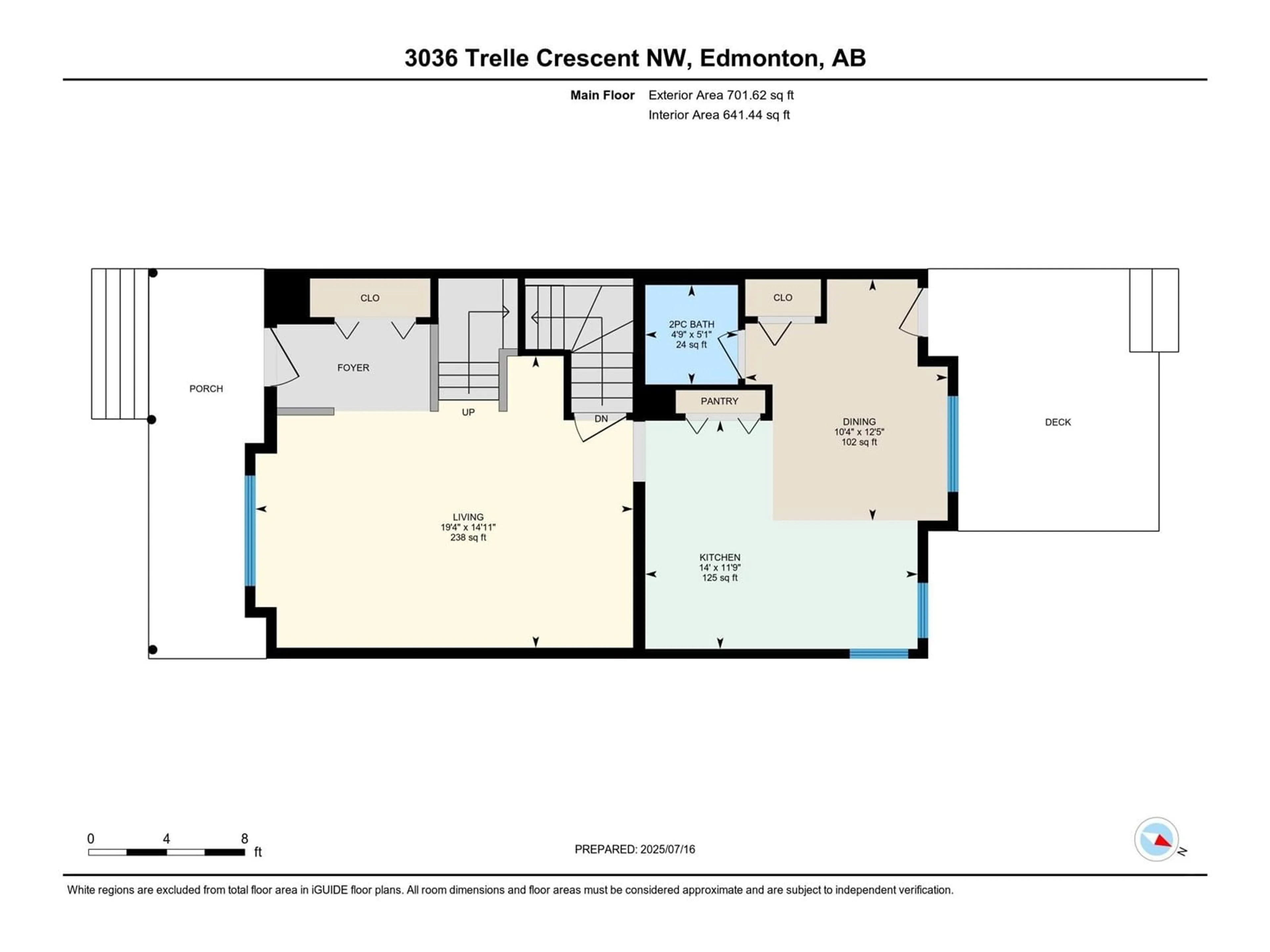 Floor plan for 3036 TRELLE CR, Edmonton Alberta T6R3M8