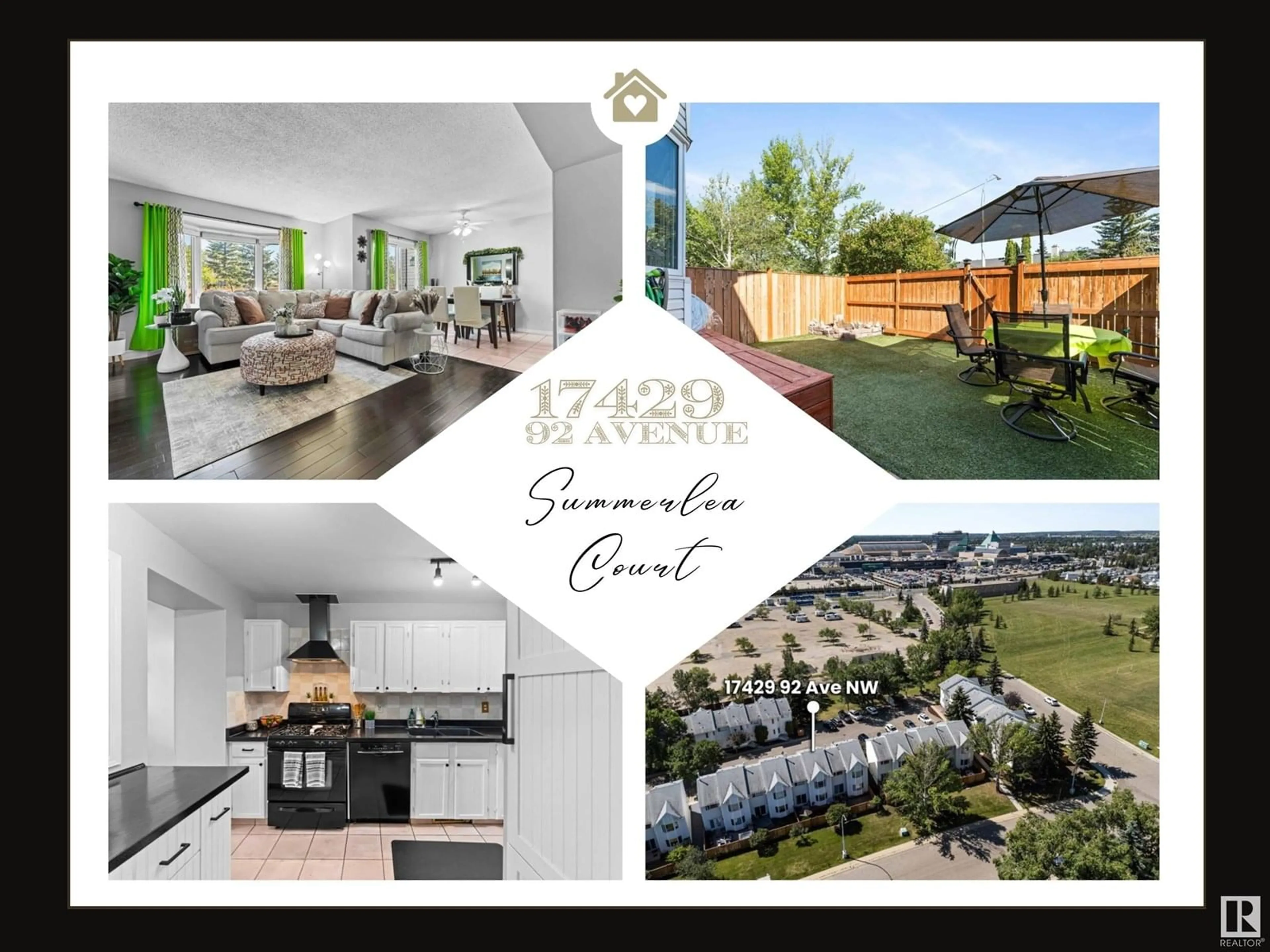 A pic from outside/outdoor area/front of a property/back of a property/a pic from drone, street for 17429 92 AV, Edmonton Alberta T5T3W6
