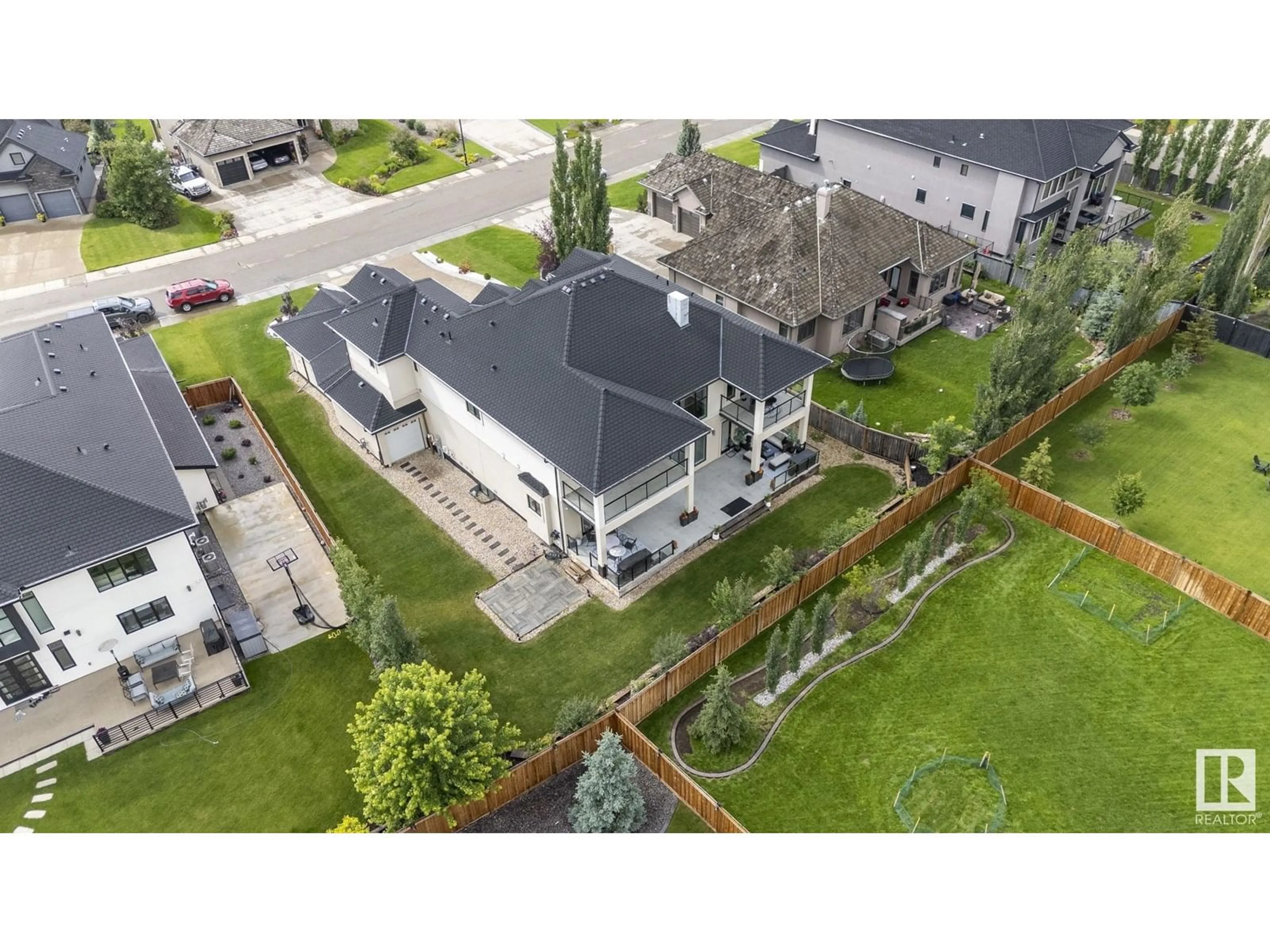 A pic from outside/outdoor area/front of a property/back of a property/a pic from drone, street for 52327 - 315 RGE ROAD 233, Rural Strathcona County Alberta T8B1C6
