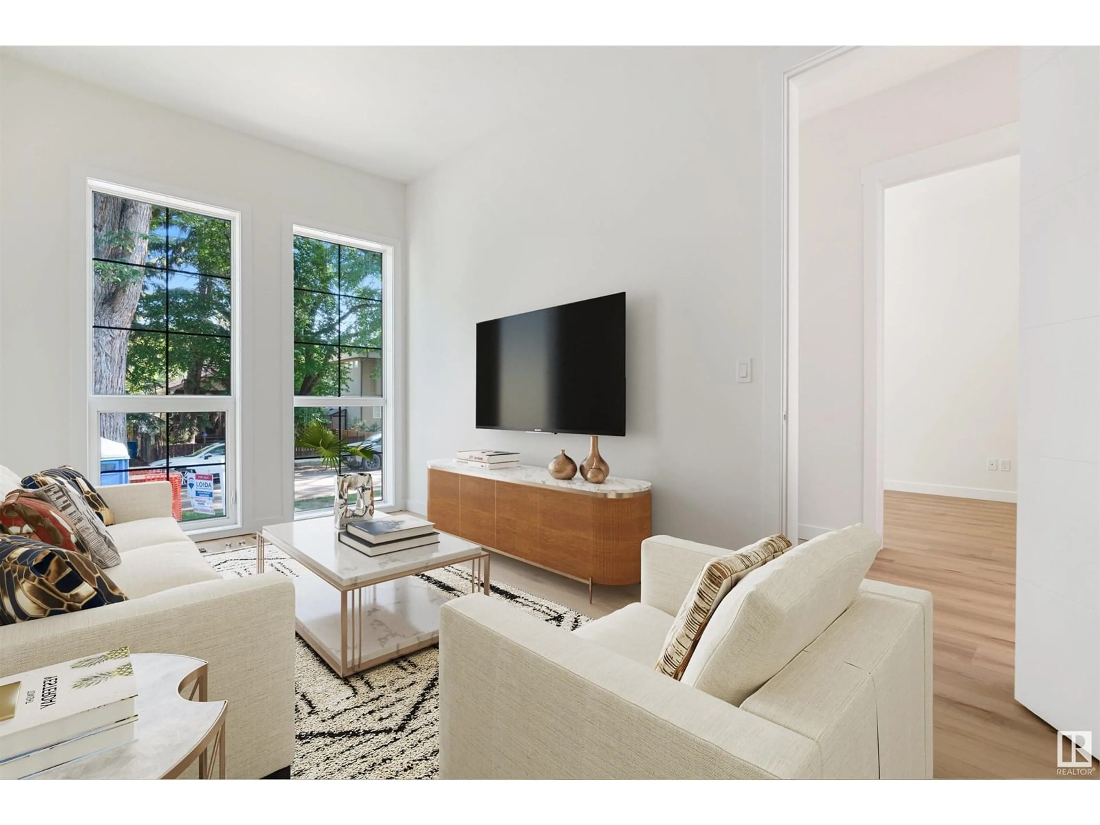 Living room with furniture, unknown for NW - 9807 90 AV, Edmonton Alberta T6E2T2