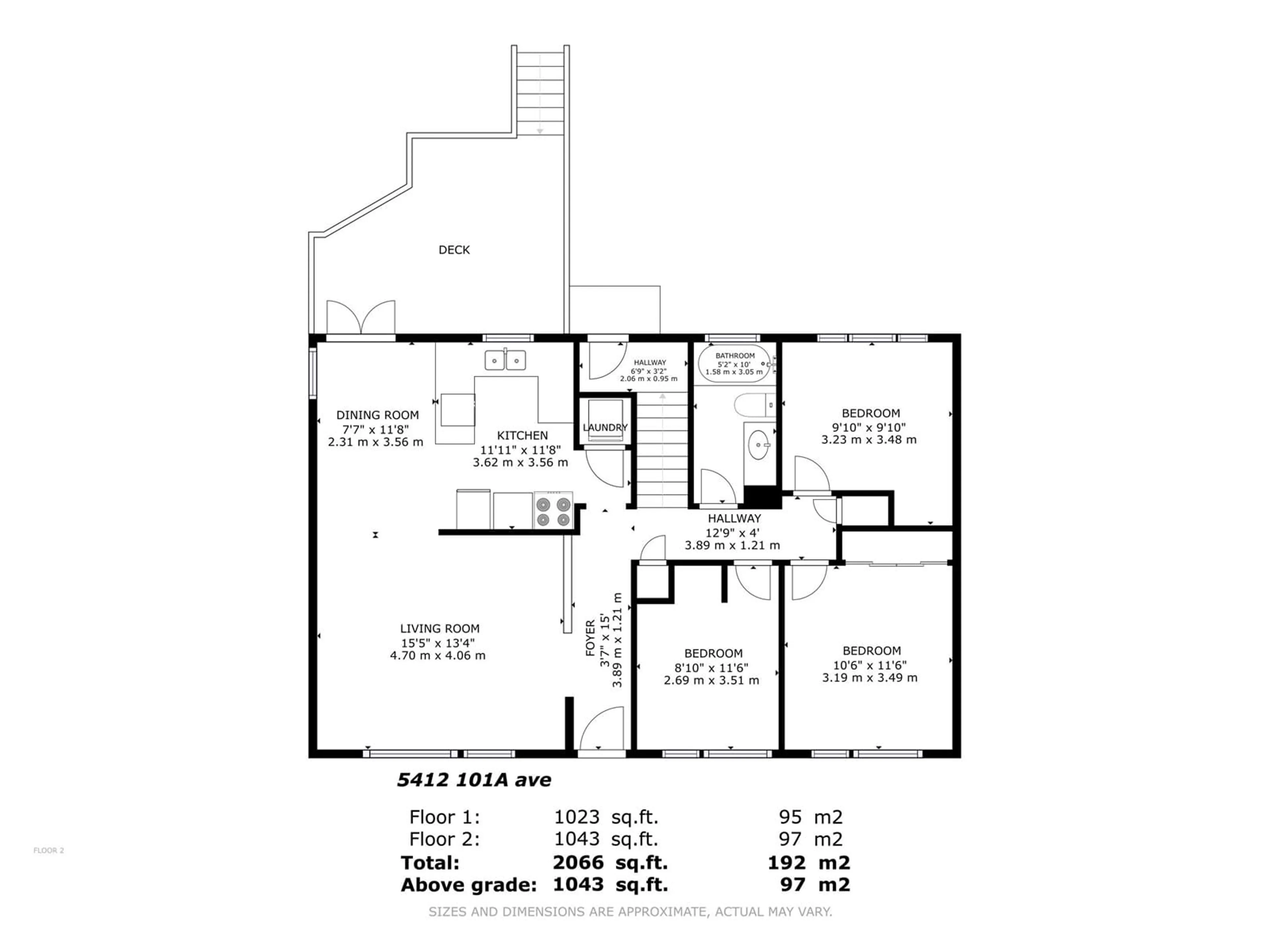 Floor plan for 5412 101A AV, Edmonton Alberta T6A0L8
