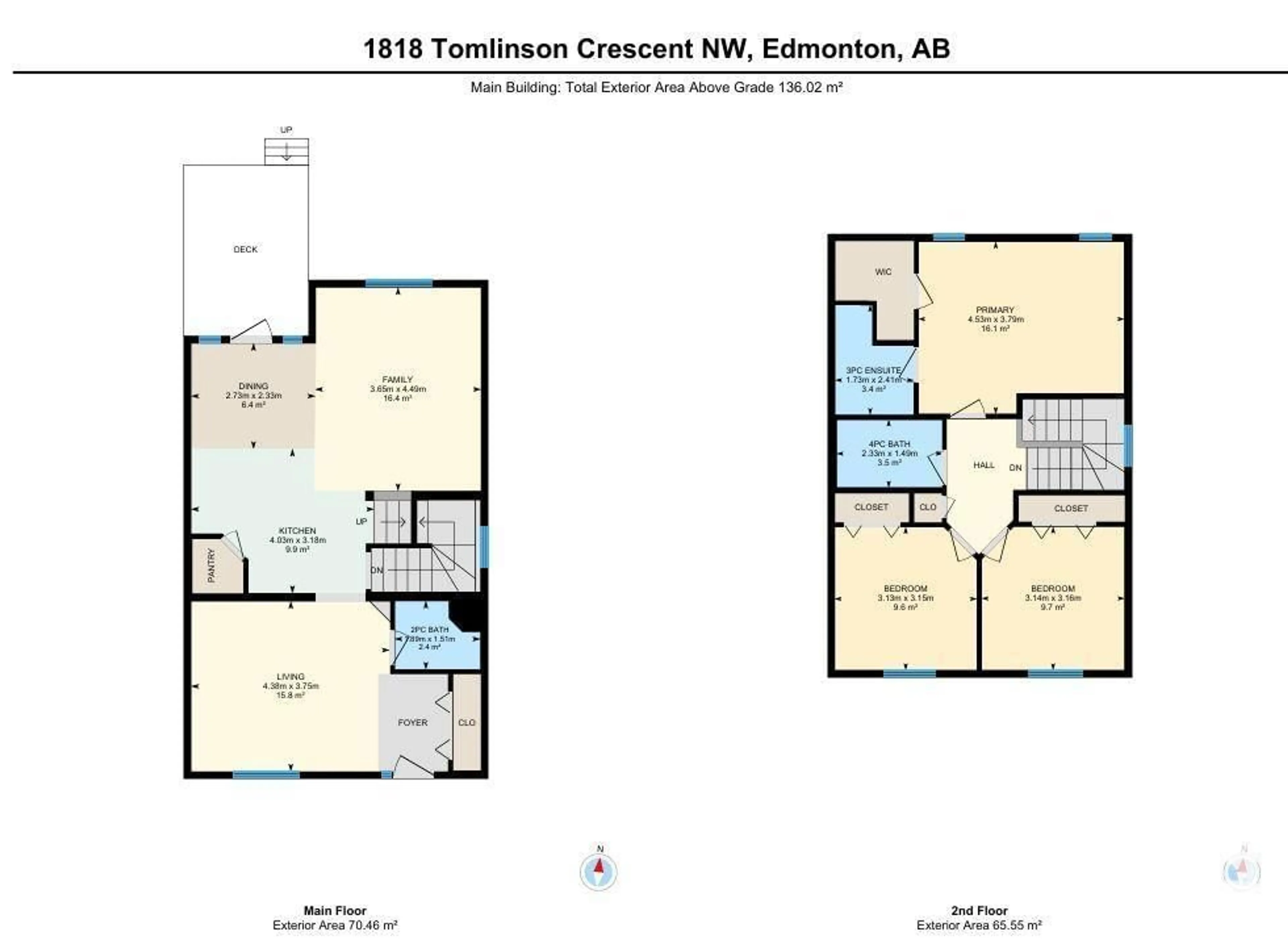 Floor plan for 1818 TOMLINSON CR, Edmonton Alberta T6R2T4
