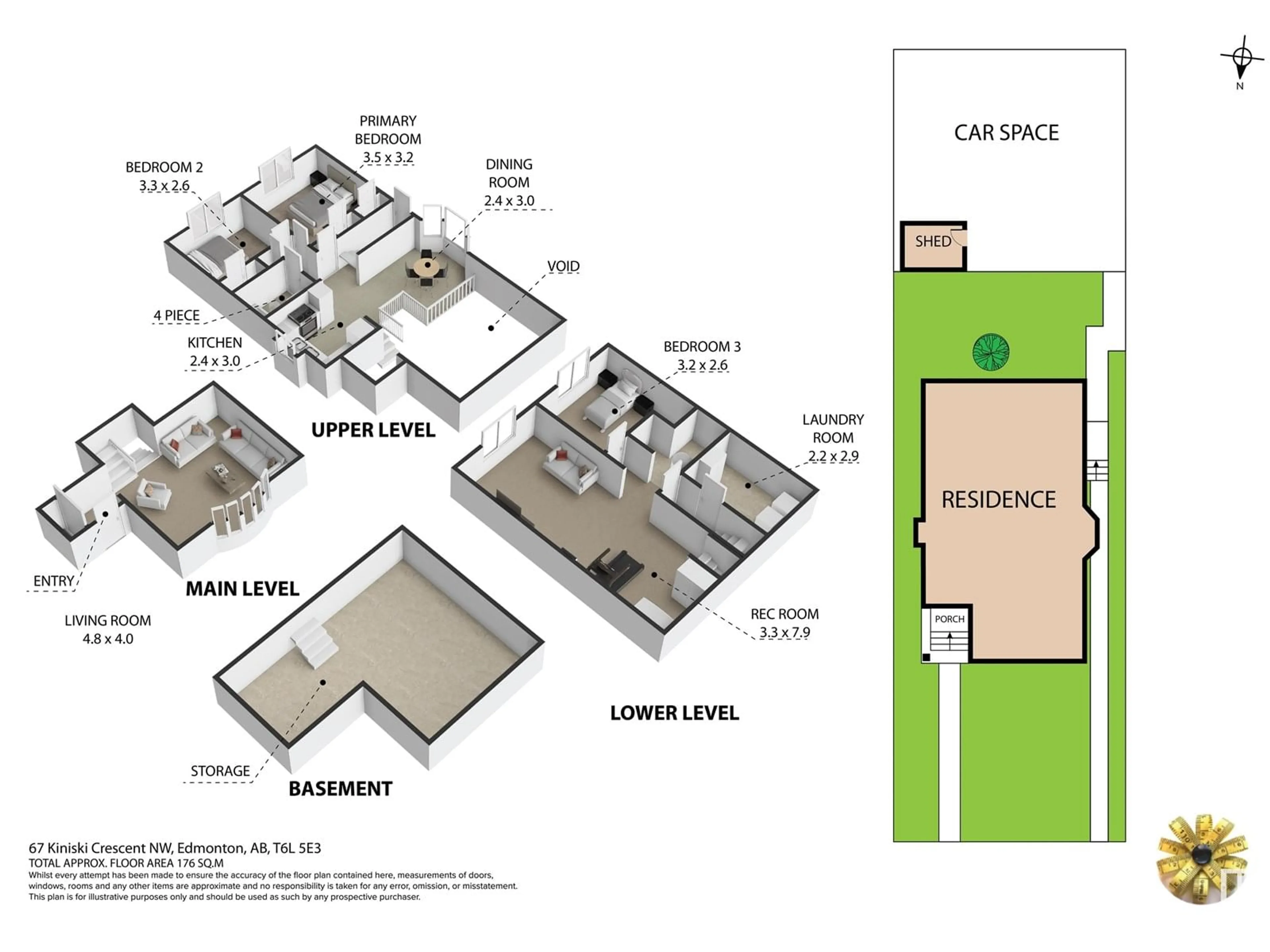Floor plan for 67 KINISKI CR, Edmonton Alberta T6L5E3