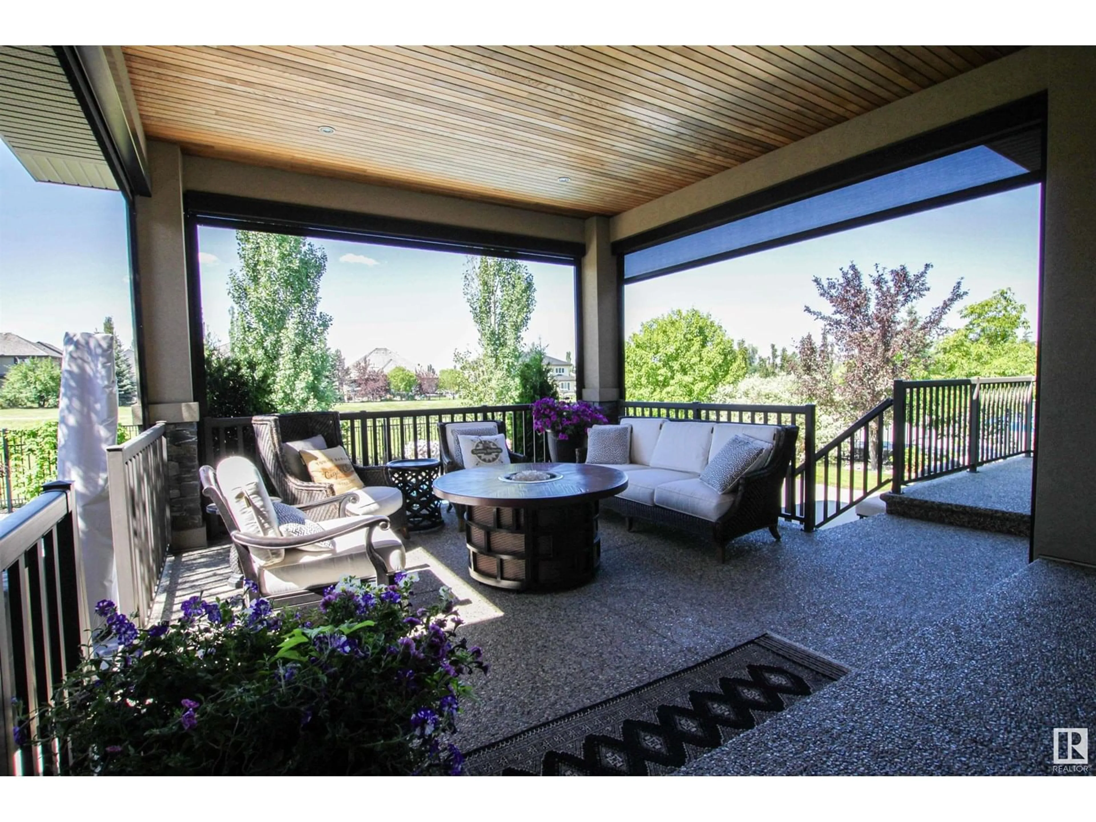 Patio, water/lake/river/ocean view for 52328 RGE ROAD 233, Rural Strathcona County Alberta T8B0A2