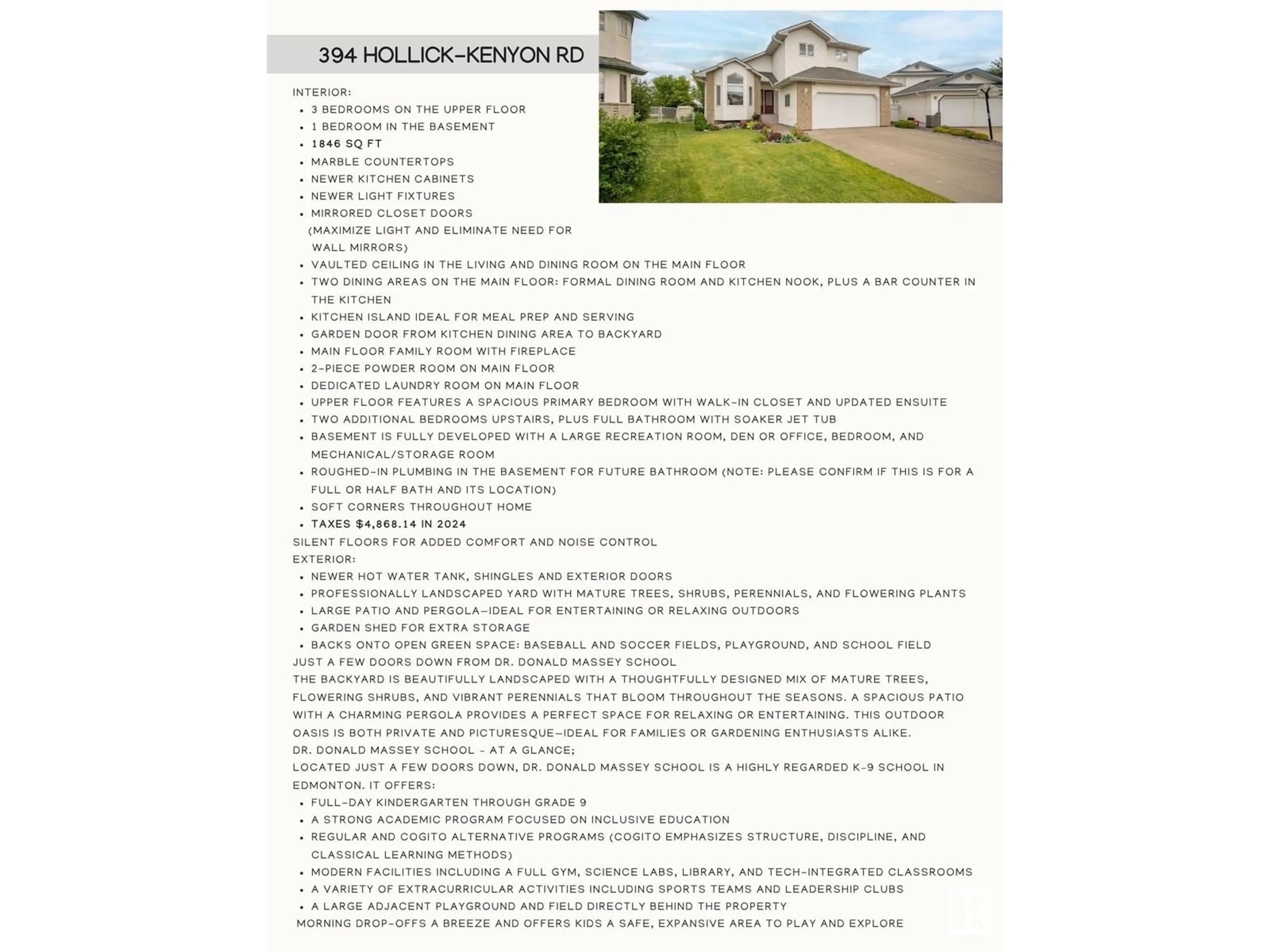 Home with vinyl exterior material, street for 394 HOLLICK-KENYON RD, Edmonton Alberta T5Y2T7