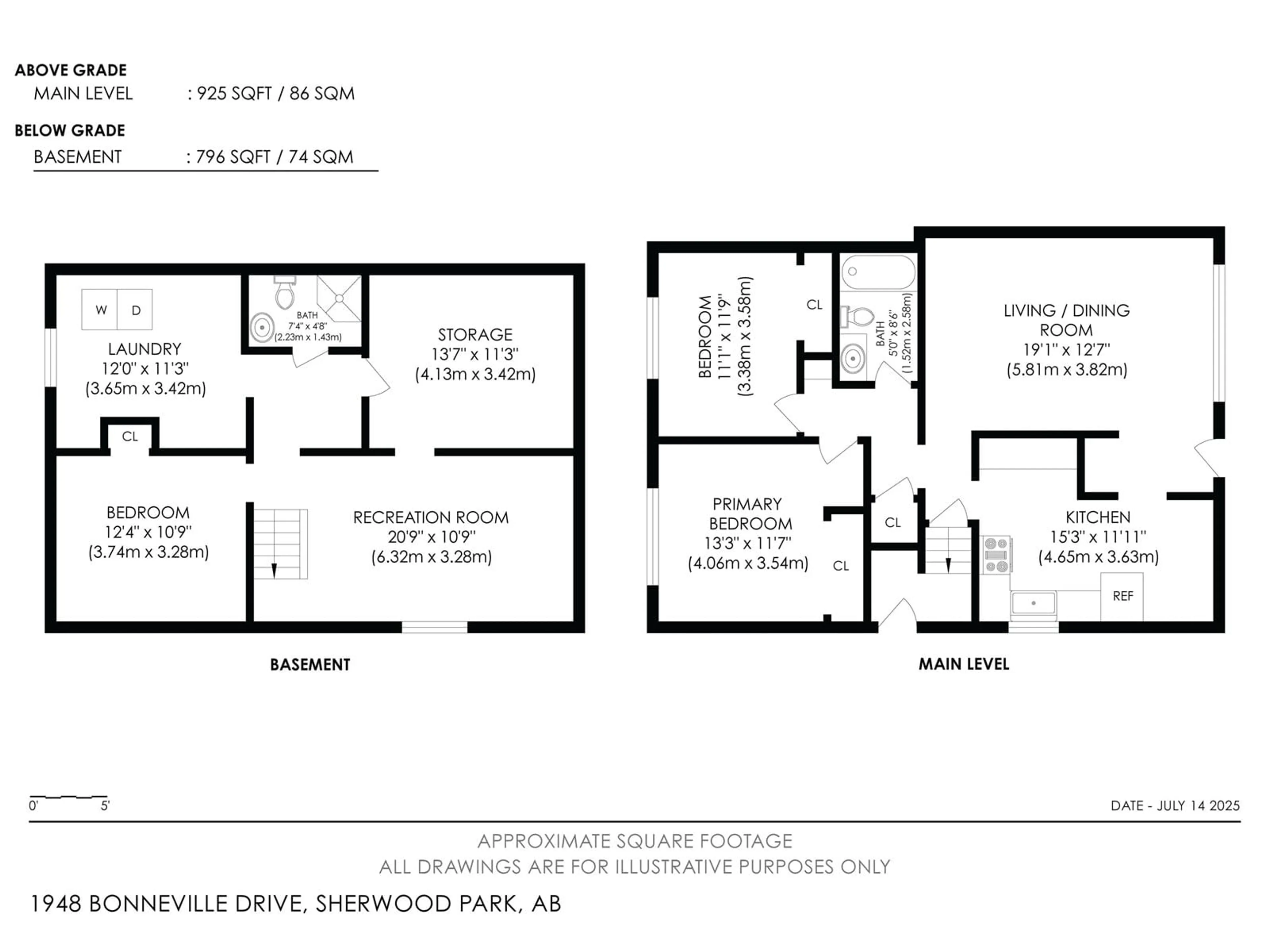 Floor plan for 1948 BONNEVILLE DR, Sherwood Park Alberta T8A0Y2