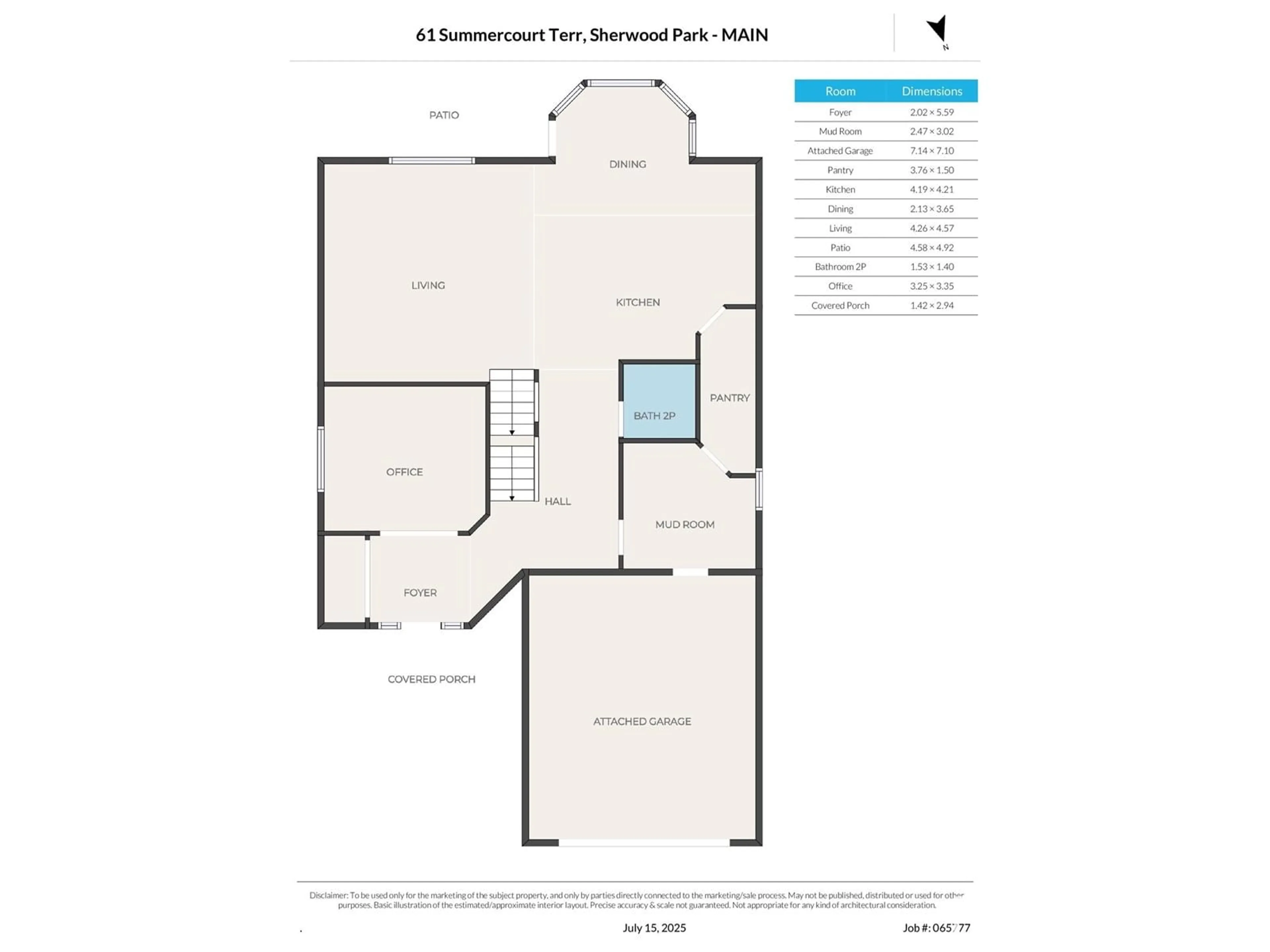 Floor plan for 61 SUMMERCOURT TC, Sherwood Park Alberta T8H2W1