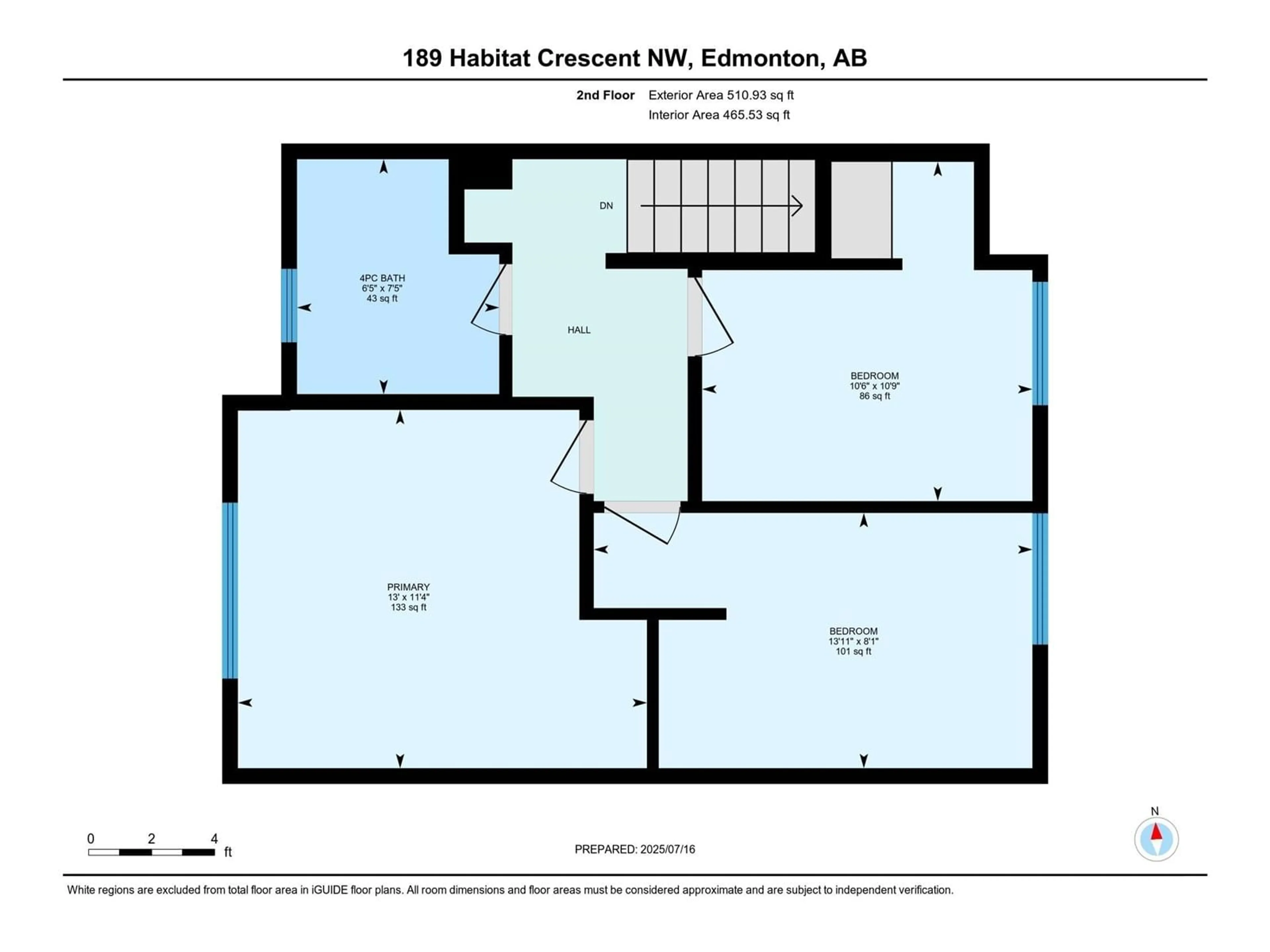 Floor plan for 189 HABITAT CR, Edmonton Alberta T5A3K8