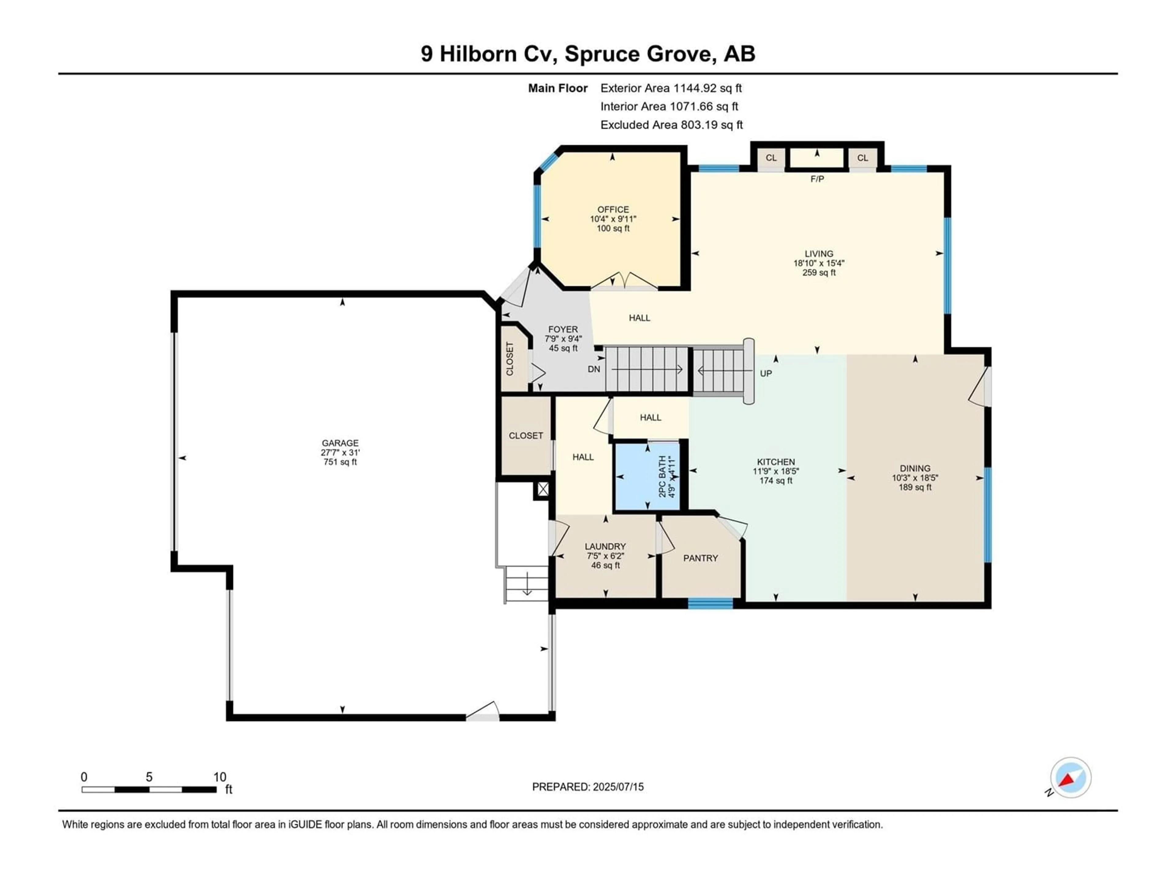 Floor plan for 9 HILBORN CV, Spruce Grove Alberta T7X0J2