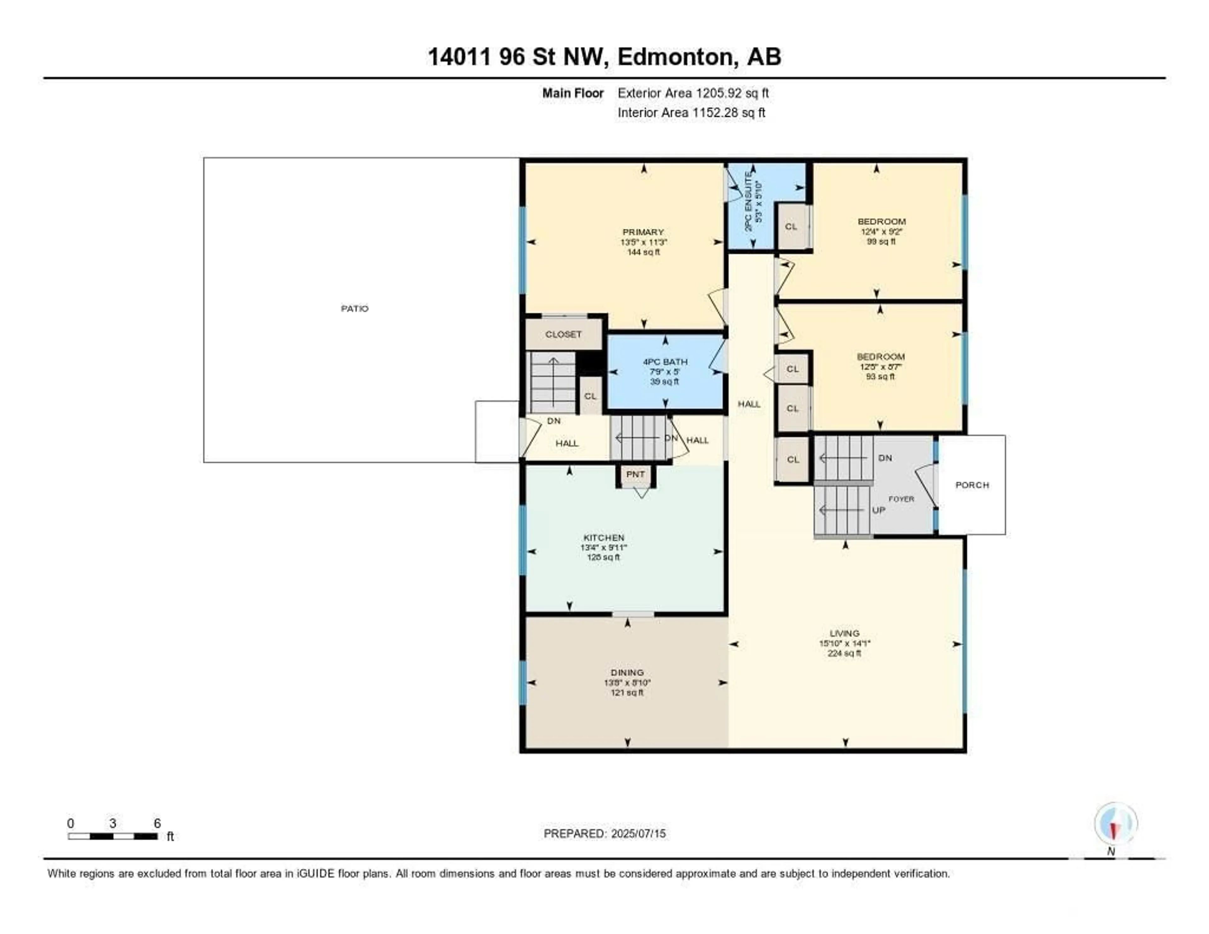 Floor plan for 14011 96 ST, Edmonton Alberta T5E5Z3