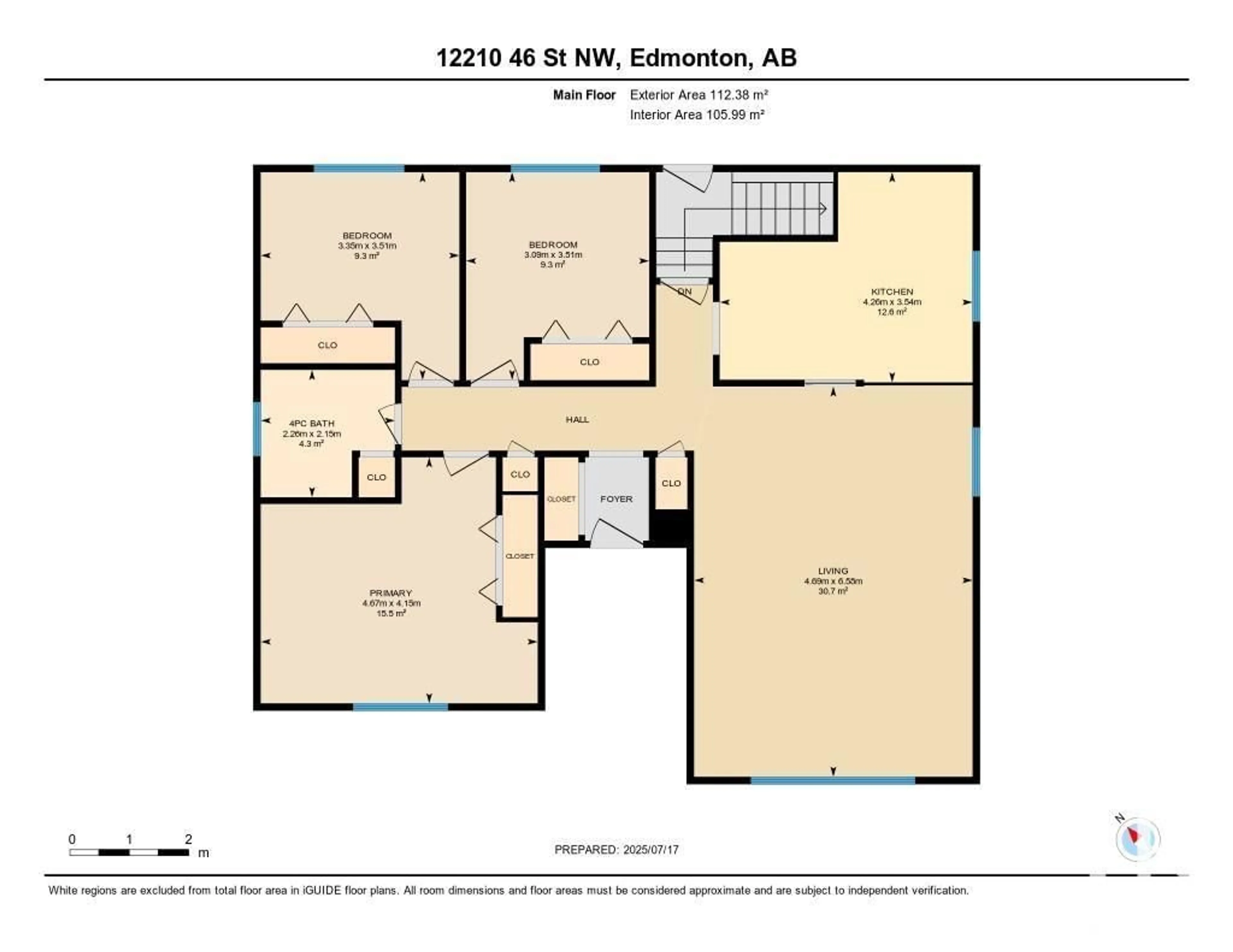 Floor plan for 12210 46 ST, Edmonton Alberta T5W2W6