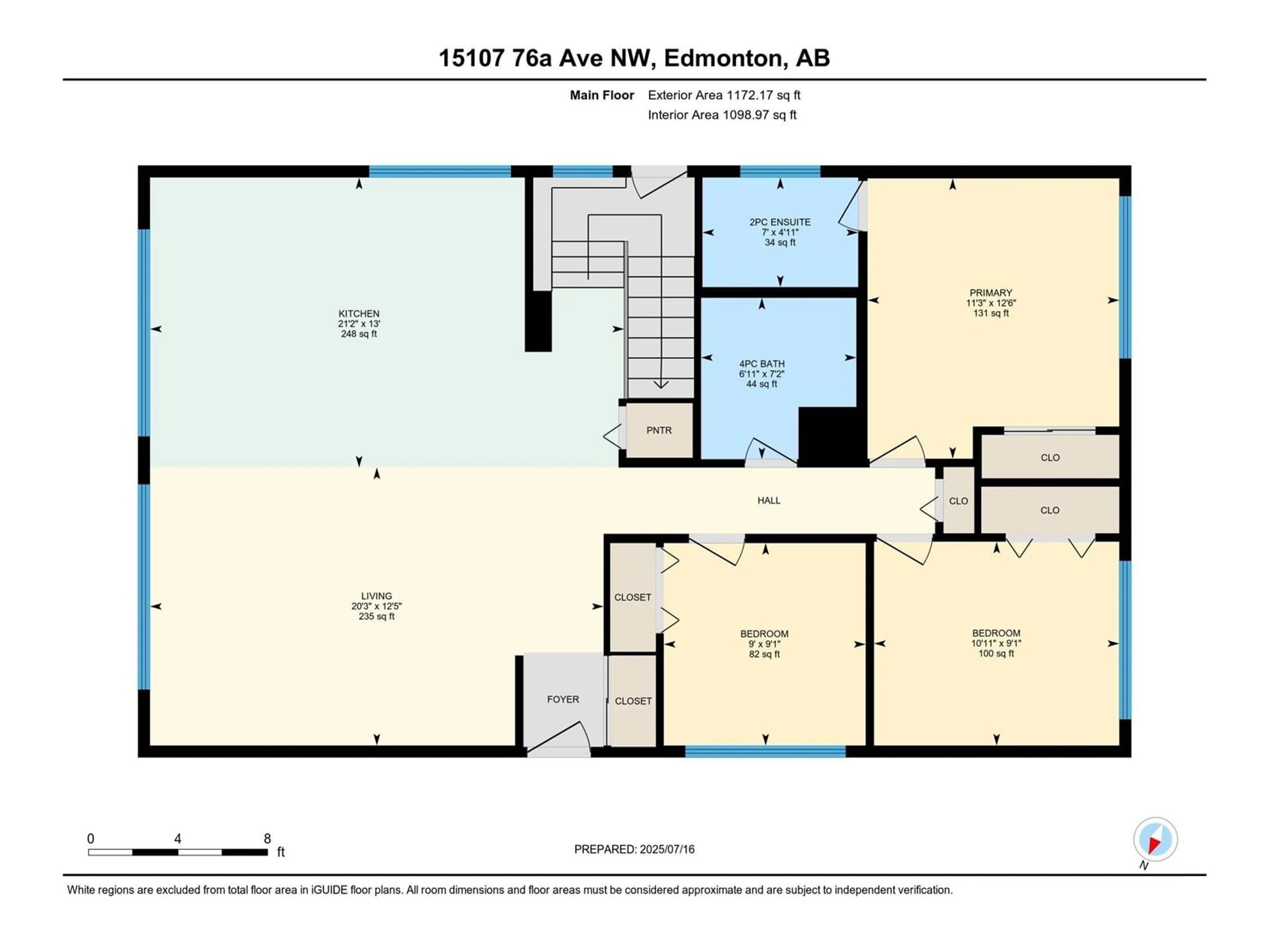 Floor plan for NW - 15107 76A AV, Edmonton Alberta T5R3A7