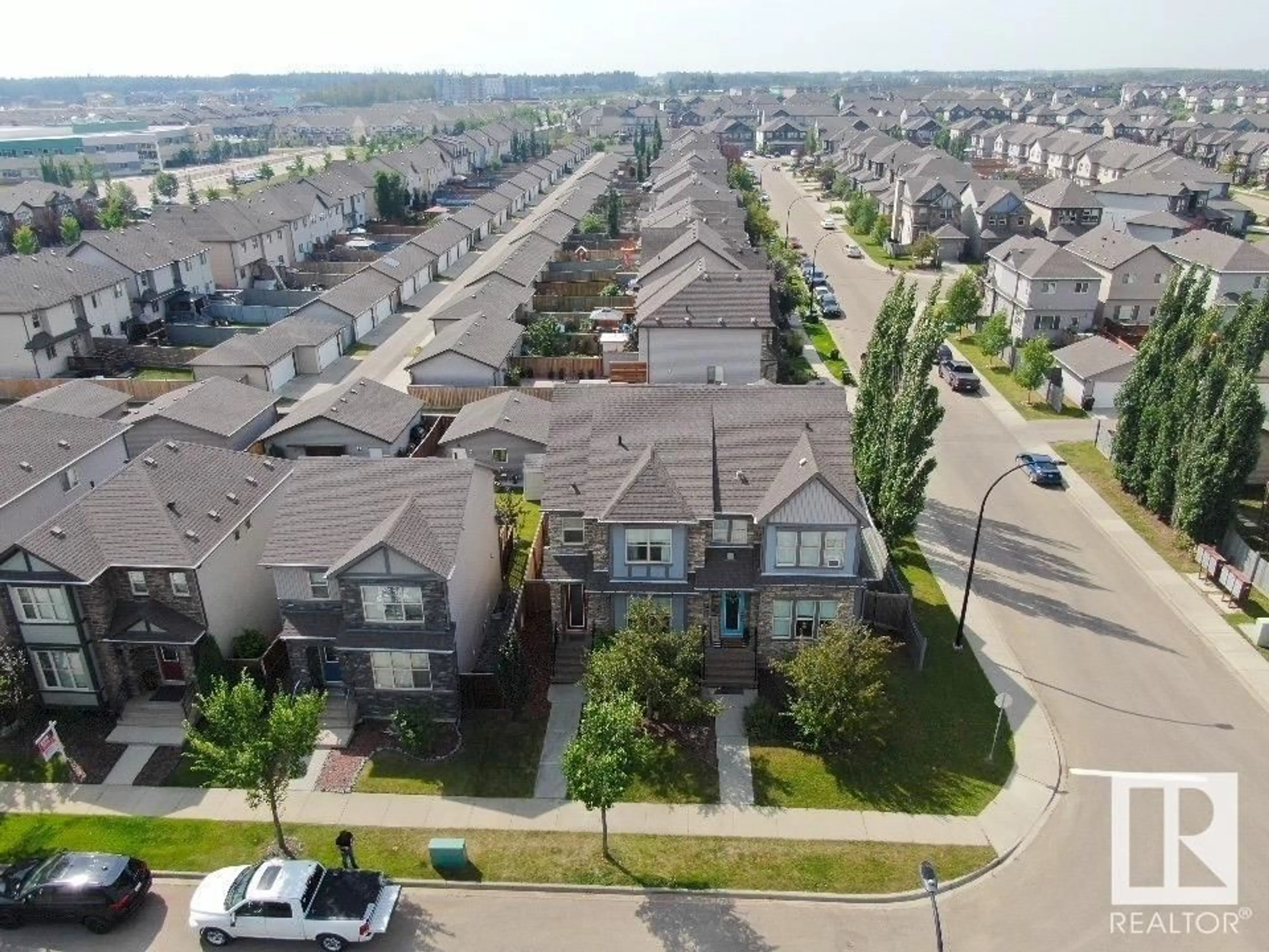 A pic from outside/outdoor area/front of a property/back of a property/a pic from drone, street for 90 GREENBURY BV, Spruce Grove Alberta T7X0A7