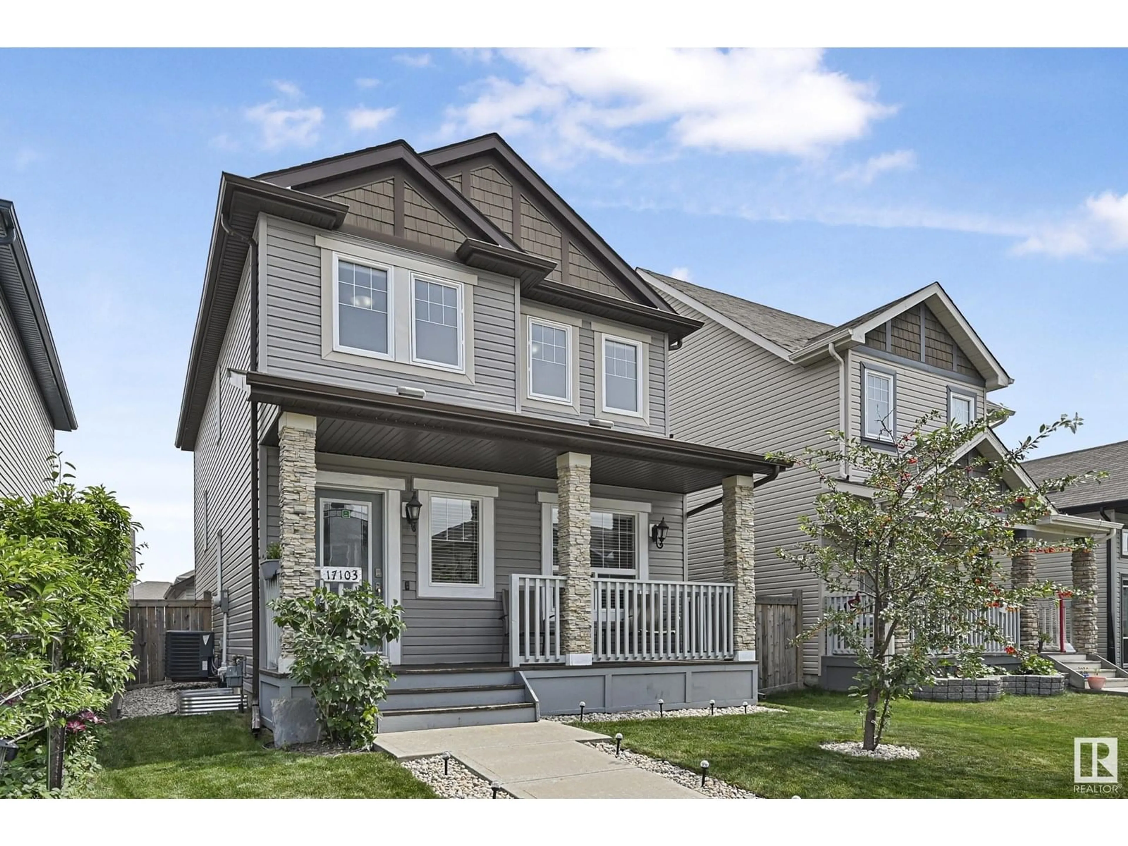 Home with vinyl exterior material, street for 17103 121 ST NW, Edmonton Alberta T5X0H4