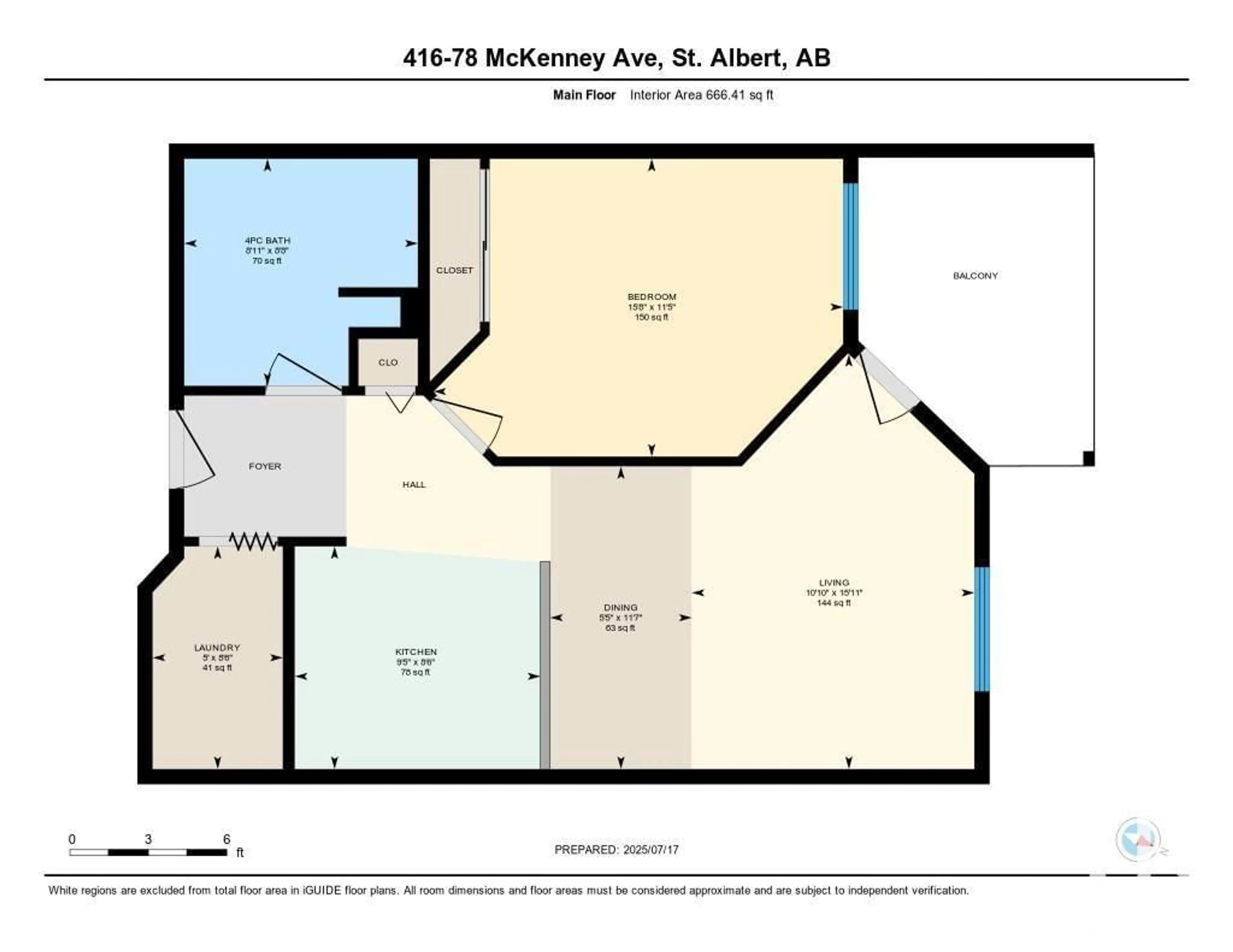 Floor plan for 78 - 416 MCKENNEY AV, St. Albert Alberta T8N1L9