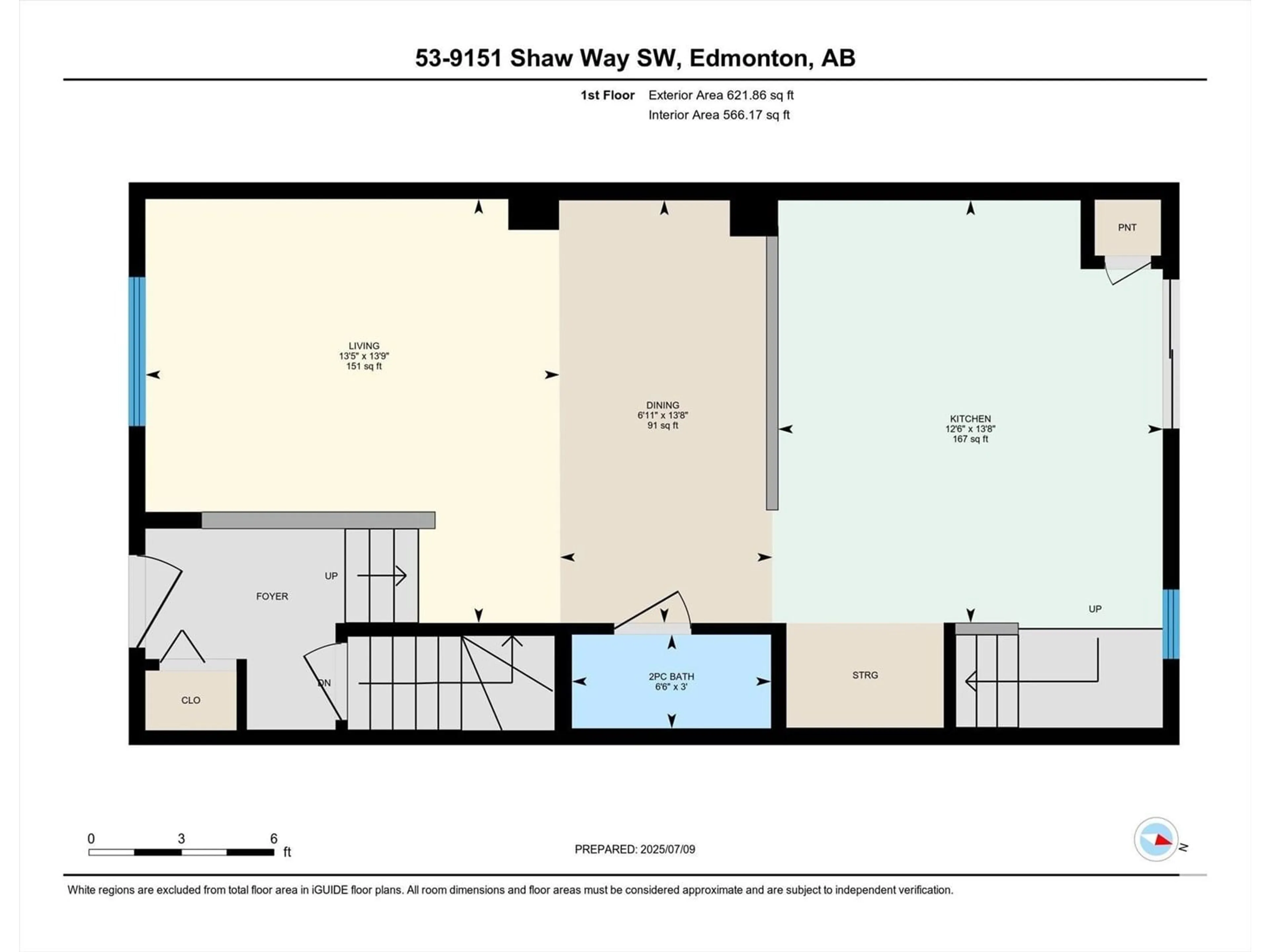 Floor plan for 9151 - 53 SHAW WY, Edmonton Alberta T6X1W7