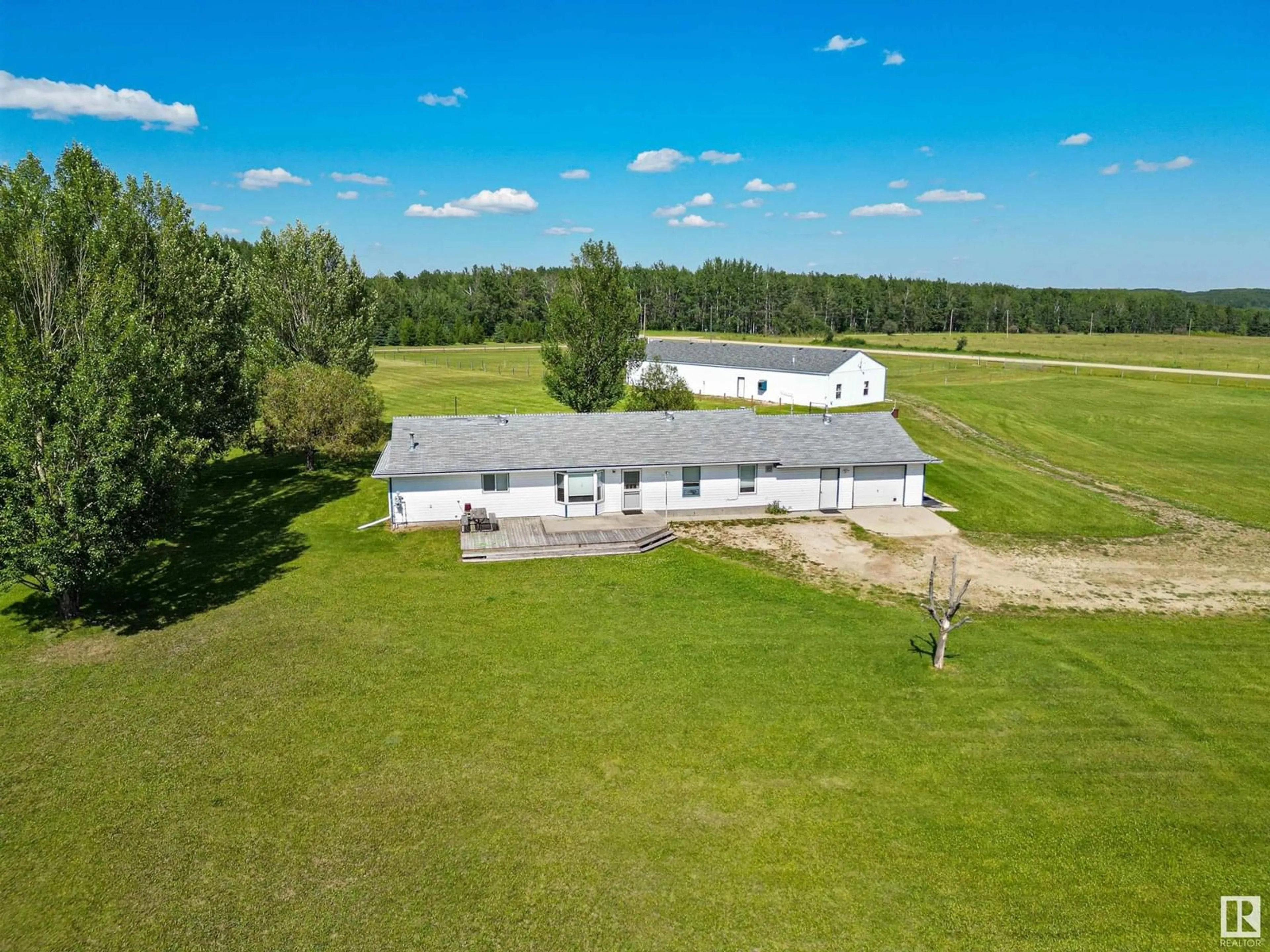A pic from outside/outdoor area/front of a property/back of a property/a pic from drone, building for 50428 RANGE ROAD 81, Rural Brazeau County Alberta T7A2A2