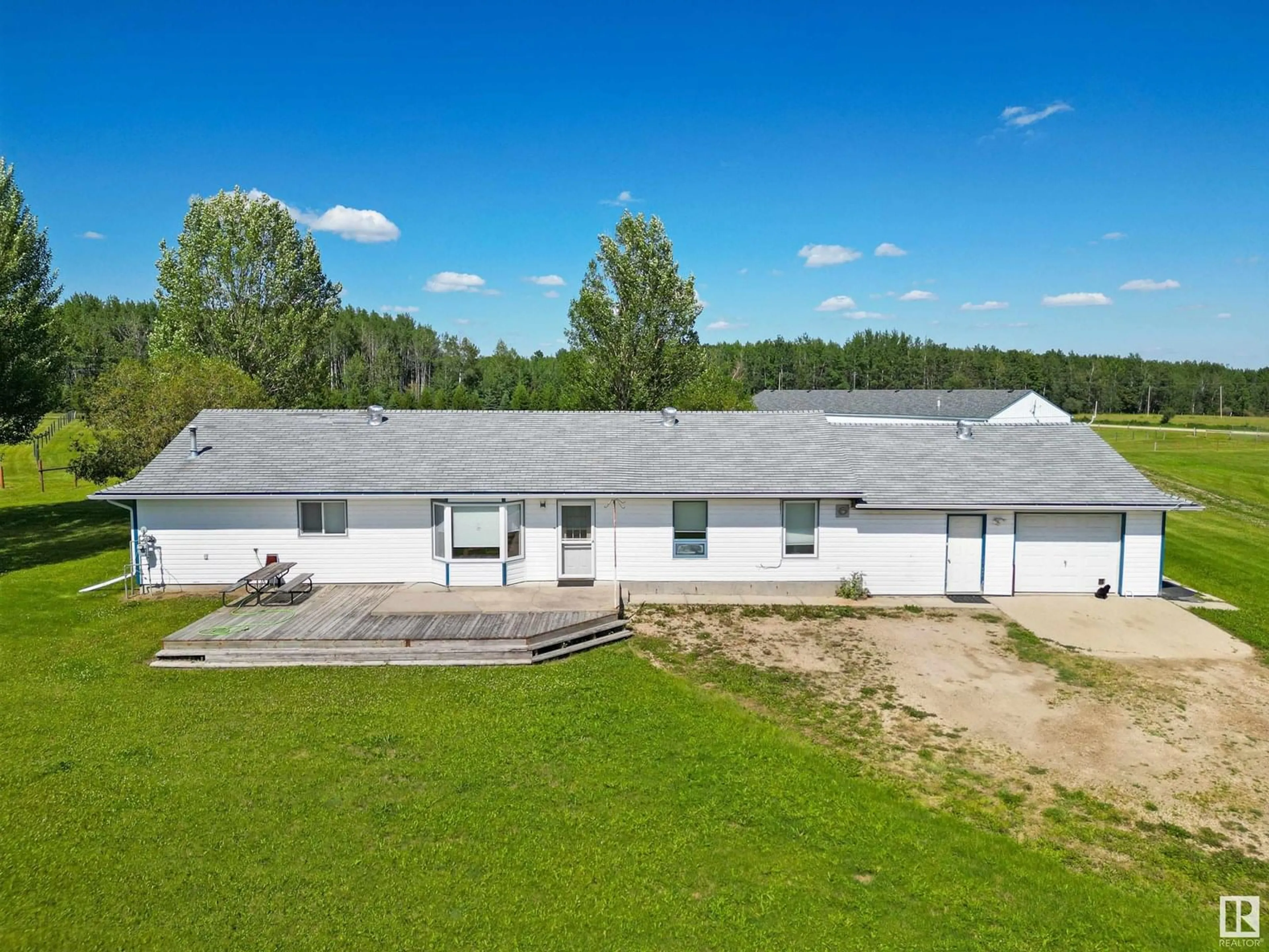 A pic from outside/outdoor area/front of a property/back of a property/a pic from drone, building for 50428 RANGE ROAD 81, Rural Brazeau County Alberta T7A2A2