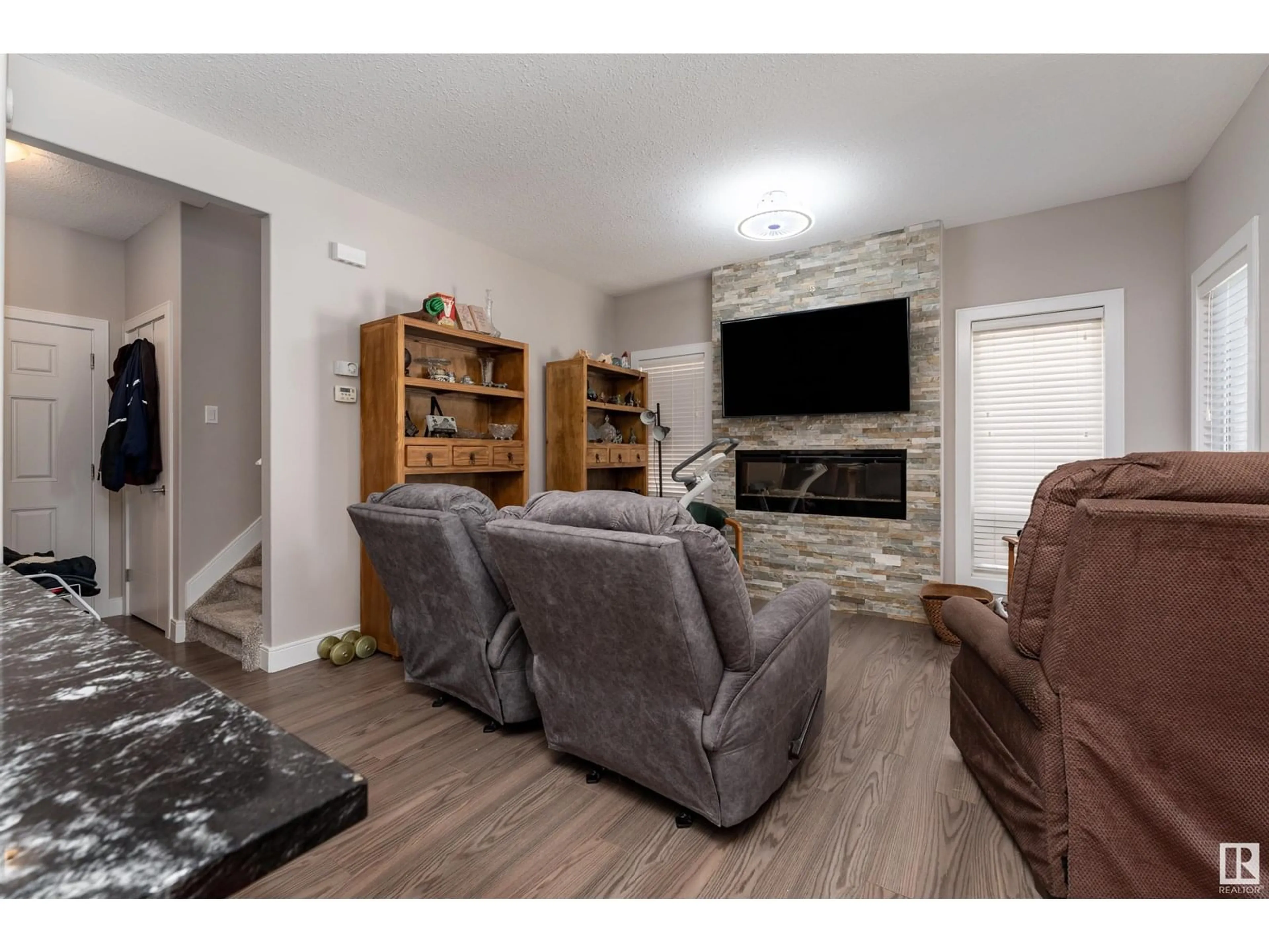 Living room with furniture, unknown for 13013 132 AV, Edmonton Alberta T5L3R2