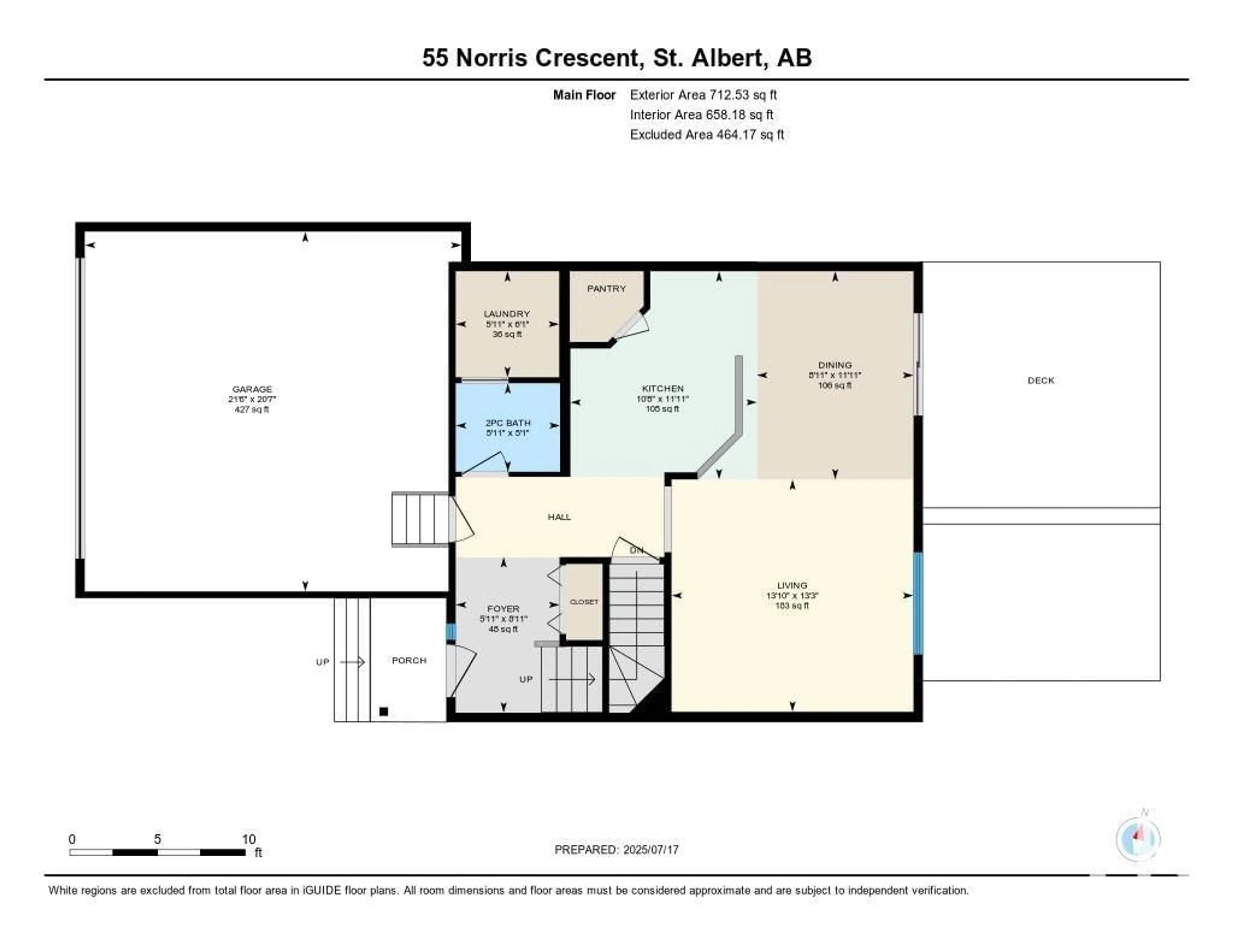 Floor plan for 55 NORRIS CR, St. Albert Alberta T8N7M5