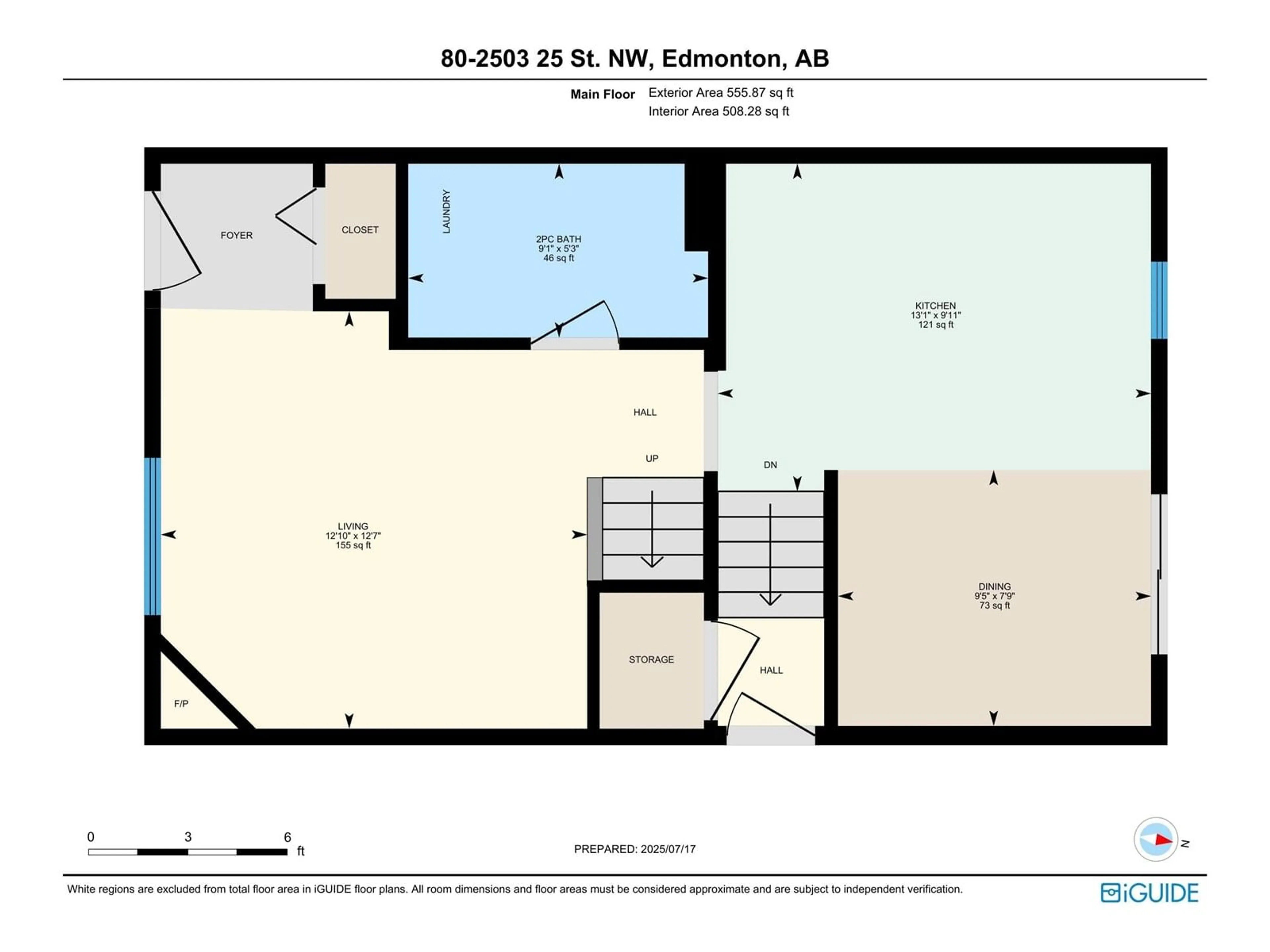 Floor plan for #80 - 2503 24 ST, Edmonton Alberta T6T0B5