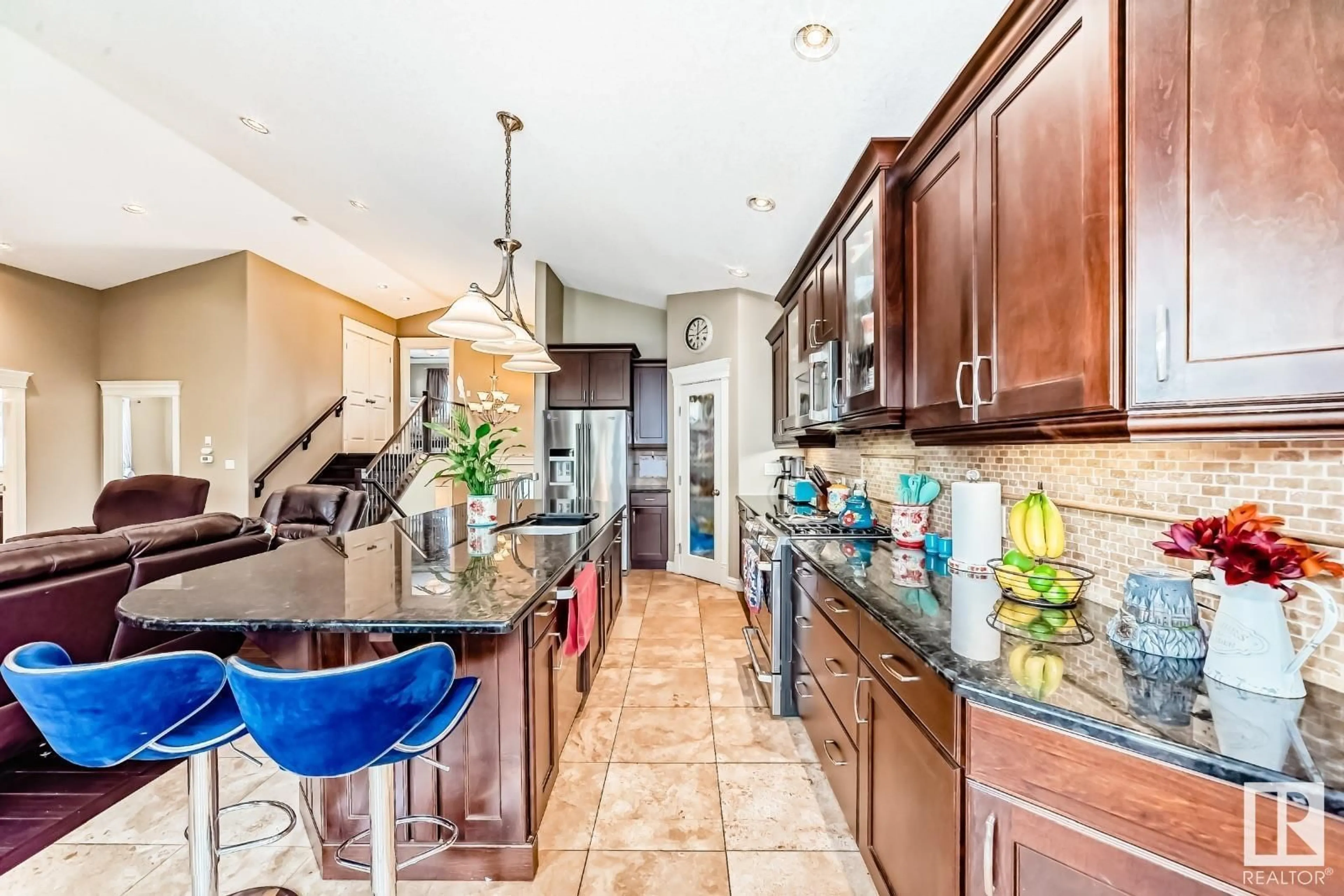 Open concept kitchen, ceramic/tile floor for 6504 37 AV, Beaumont Alberta T4X0G6