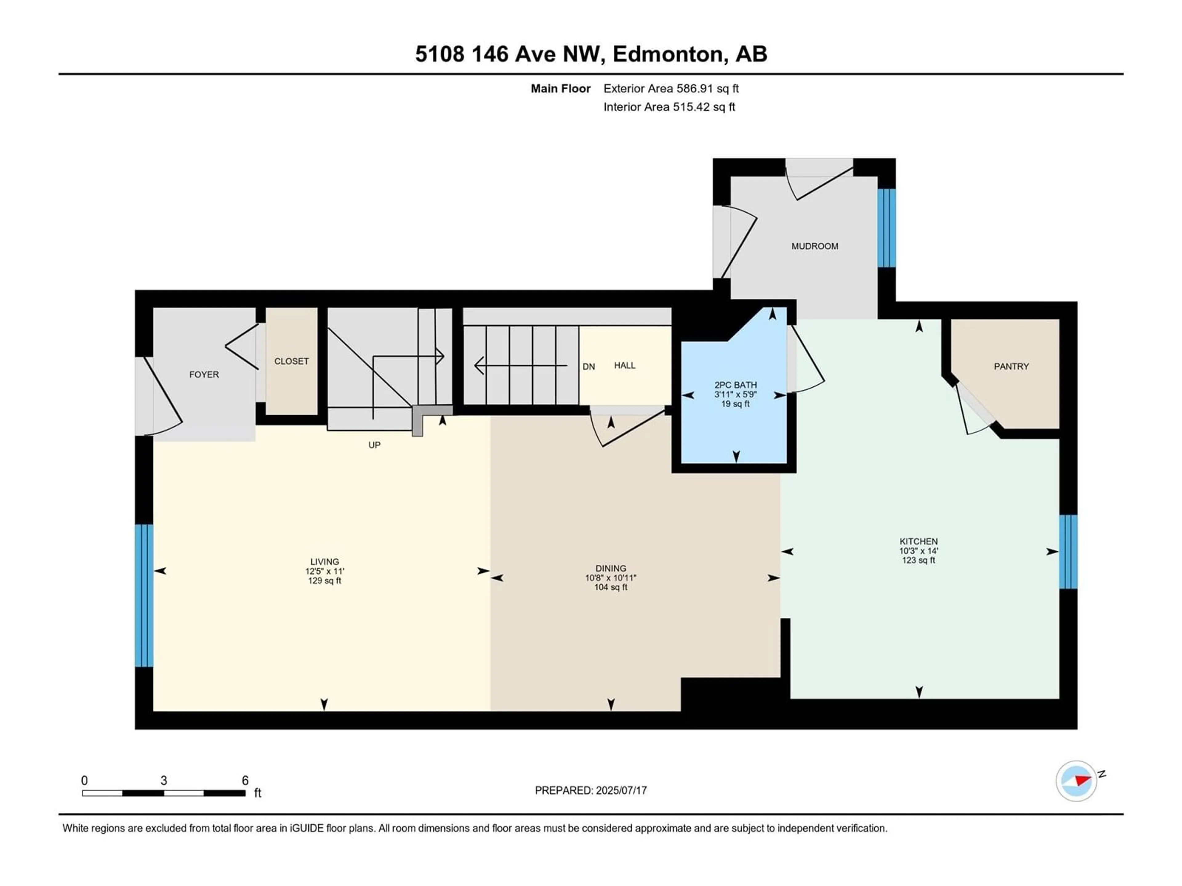 Floor plan for 5108 146 AV, Edmonton Alberta T5A5B7
