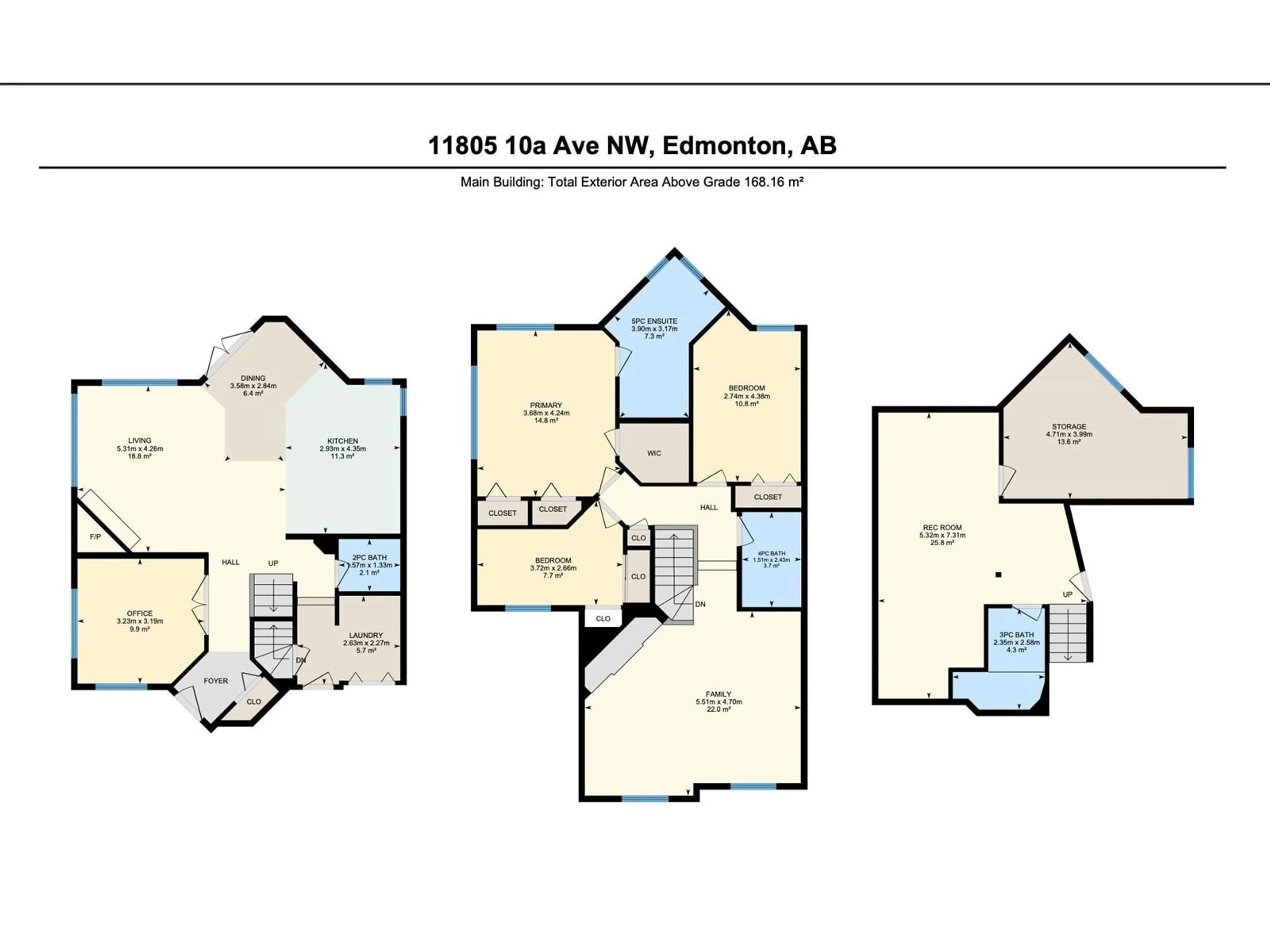 Floor plan for 11805 10A AV, Edmonton Alberta T6J7A7
