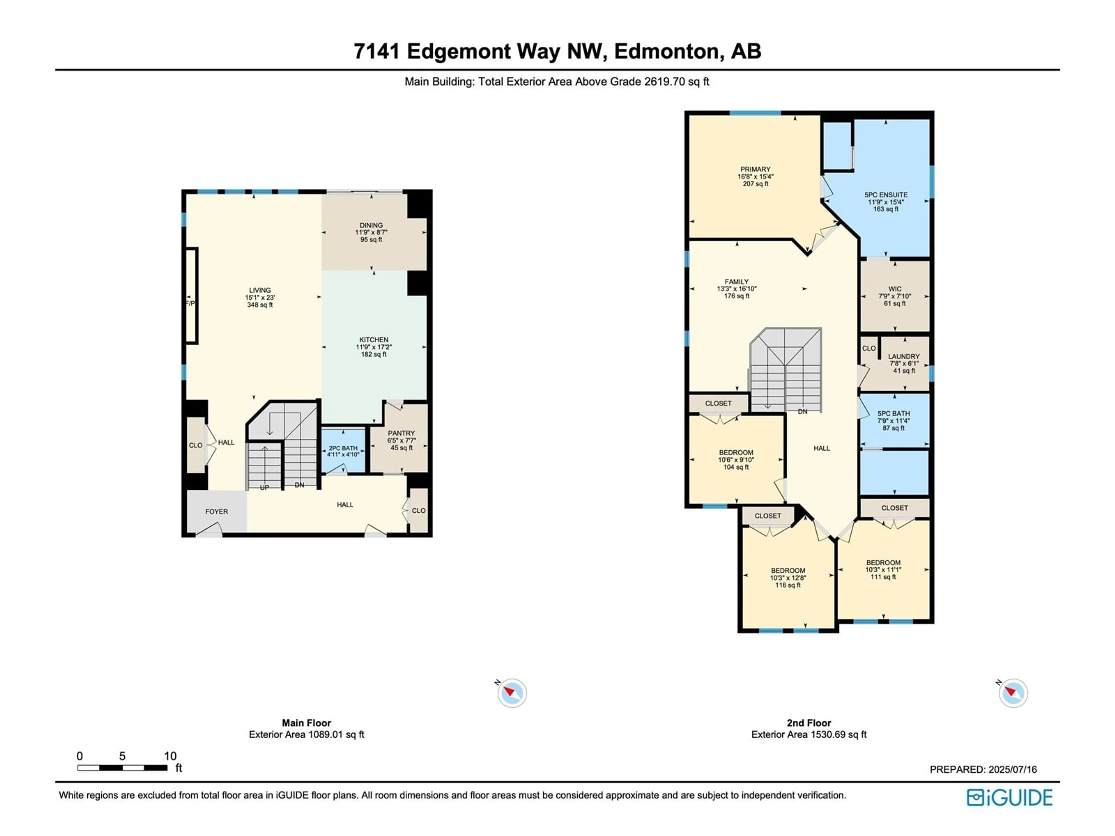 Floor plan for 7141 EDGEMONT WY, Edmonton Alberta T6M1K1