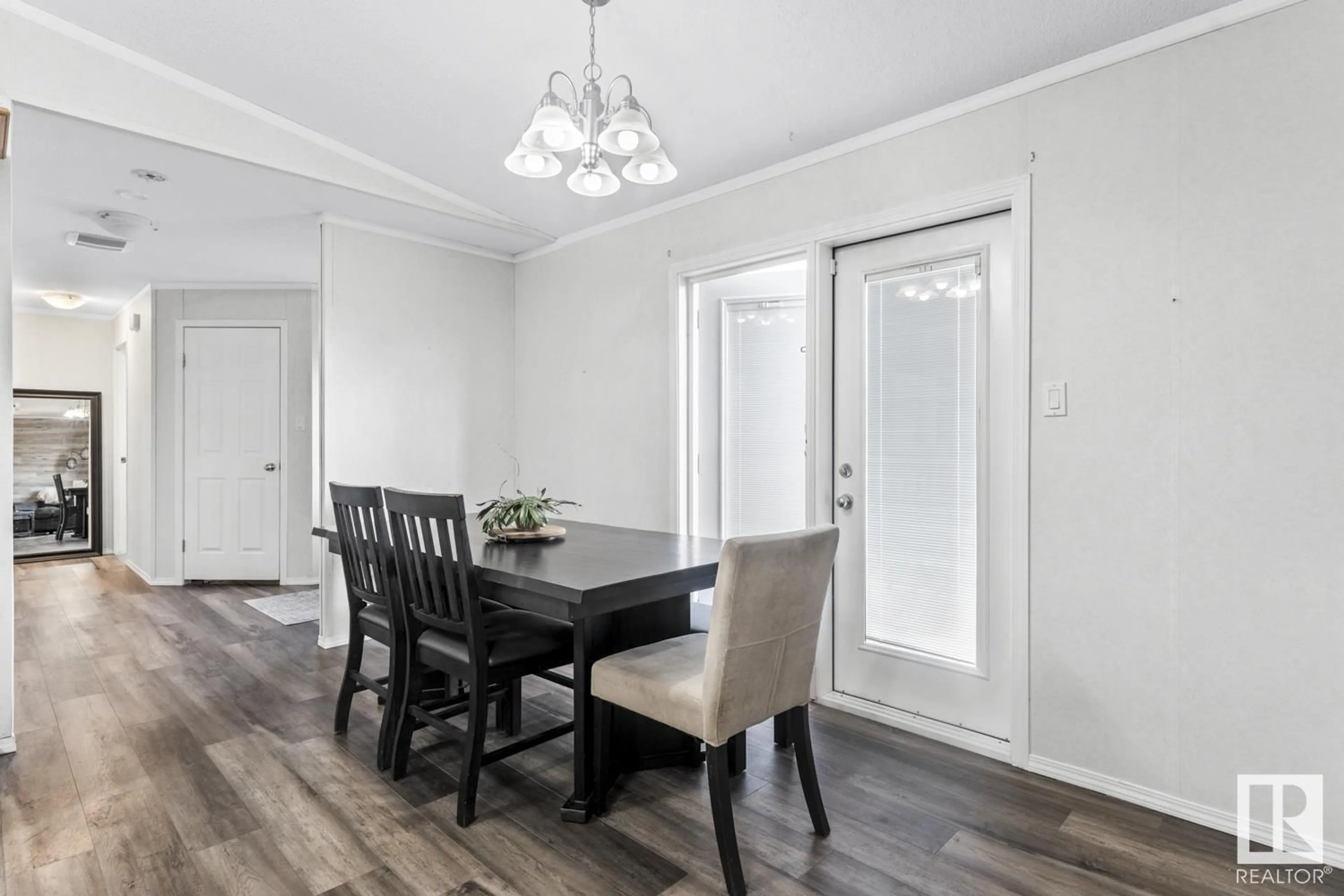 Dining room, wood/laminate floor for 4709 51 AV, La Corey Alberta T0A2E0