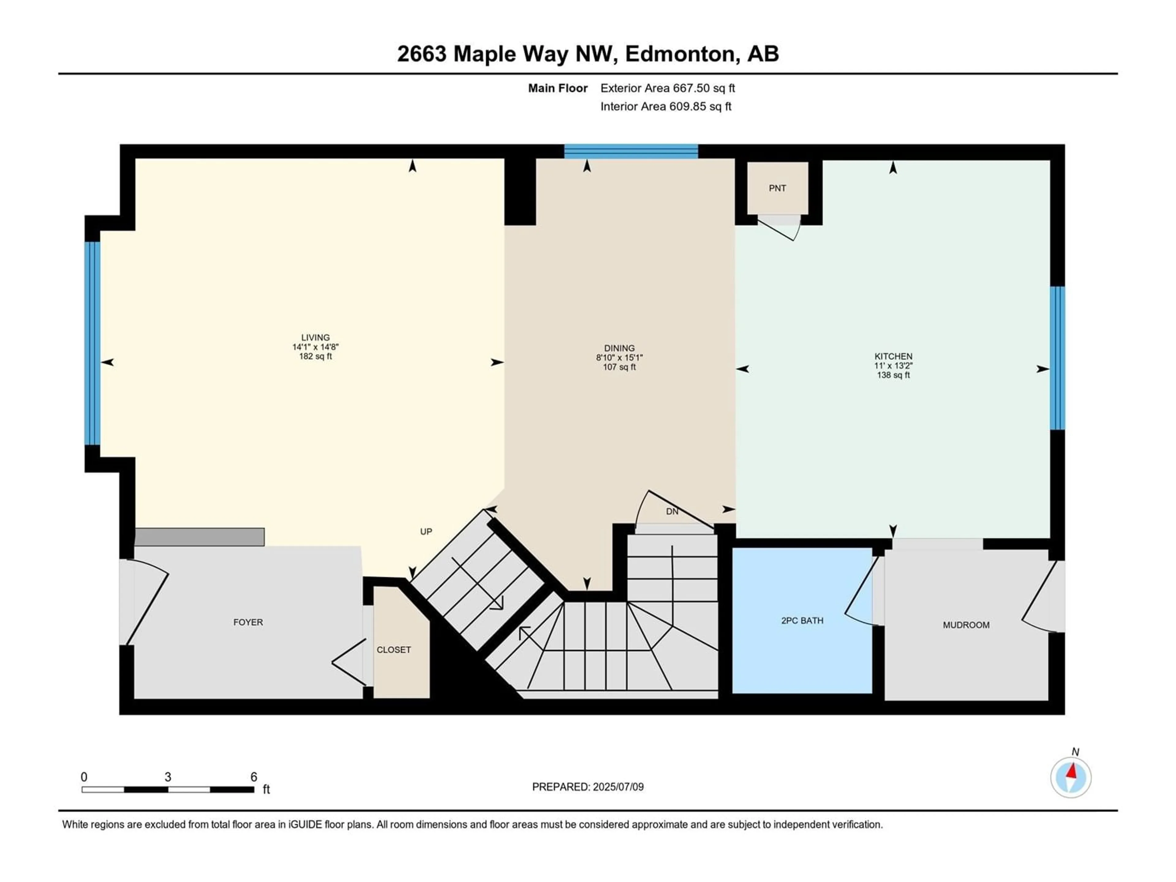 Floor plan for 2663 MAPLE WY, Edmonton Alberta T6T2E9