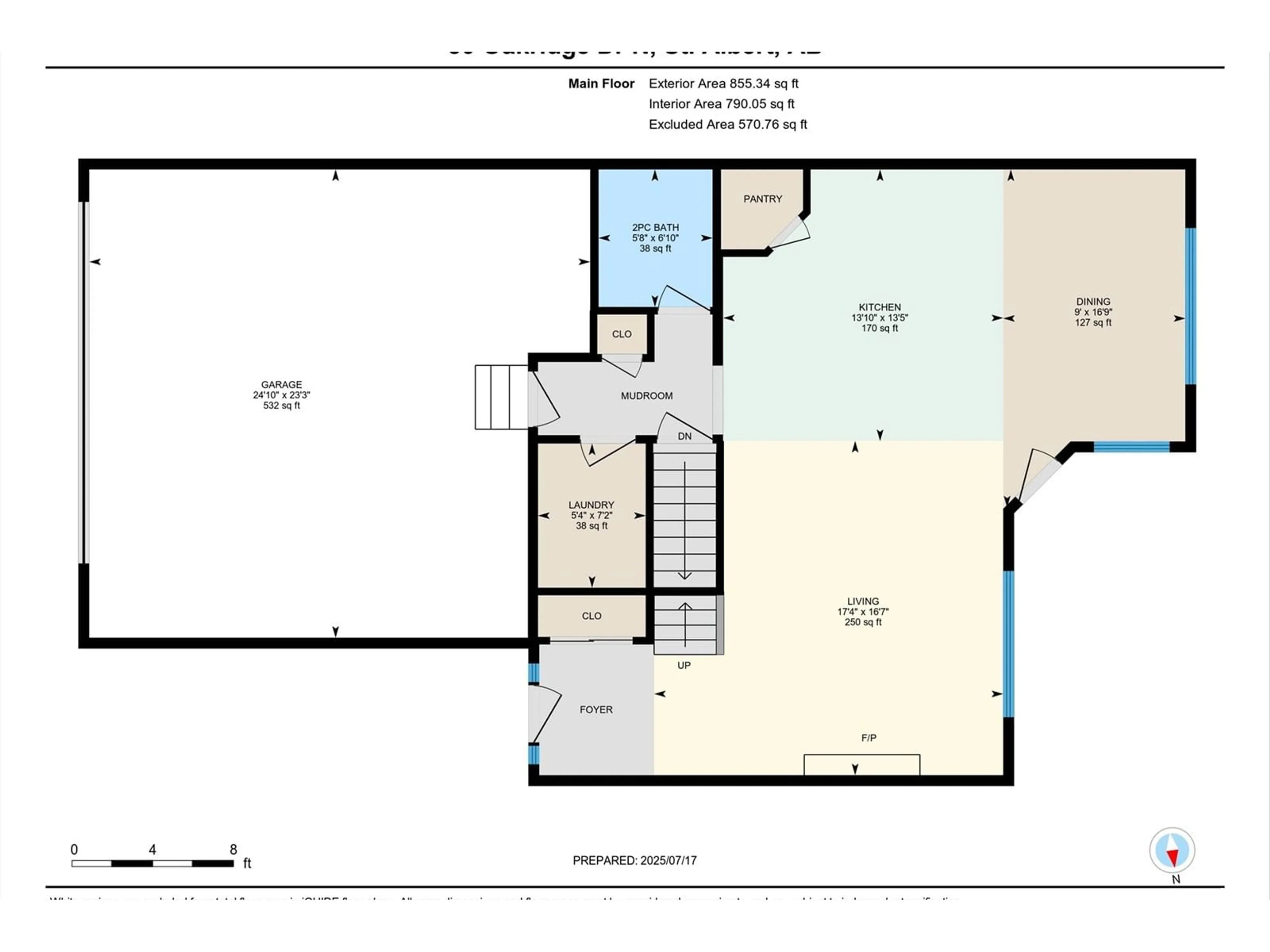Floor plan for 50 OAKRIDGE DR, St. Albert Alberta T8N6P4